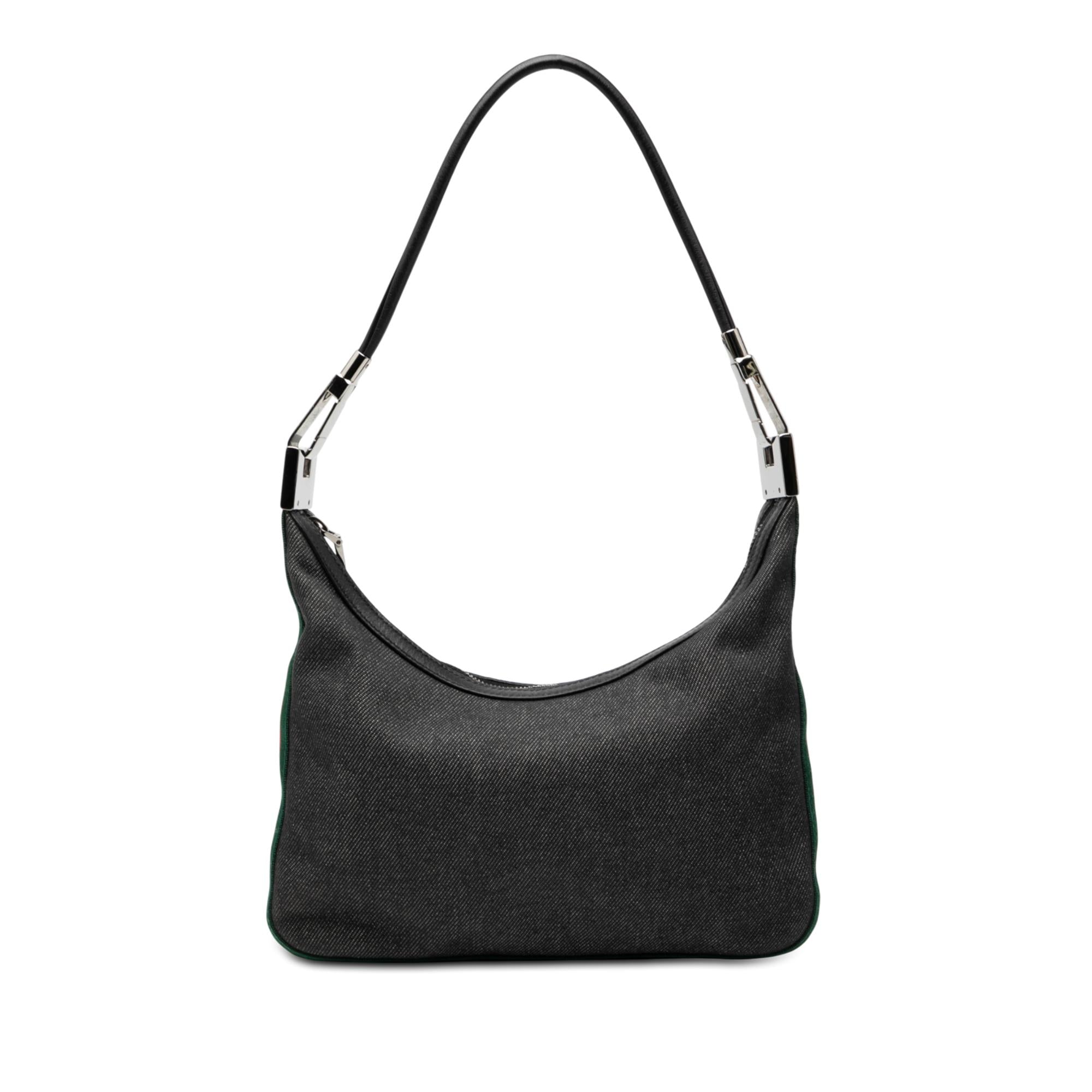 Gucci Denim Web Shoulder Bag