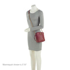 Gucci Diagonal Matelasse Leather GG Marmont Double Zip Mini Camera Bag