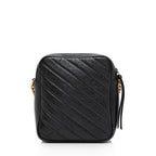 Gucci Diagonal Matelasse Leather GG Marmont Double Zip Mini Camera Bag