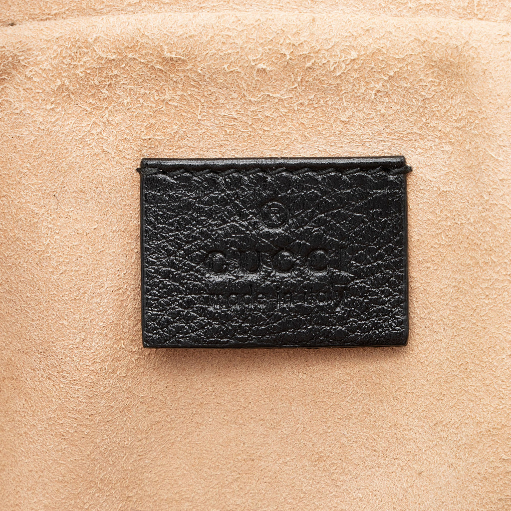 Gucci Diagonal Matelasse Leather GG Marmont Double Zip Mini Camera Bag