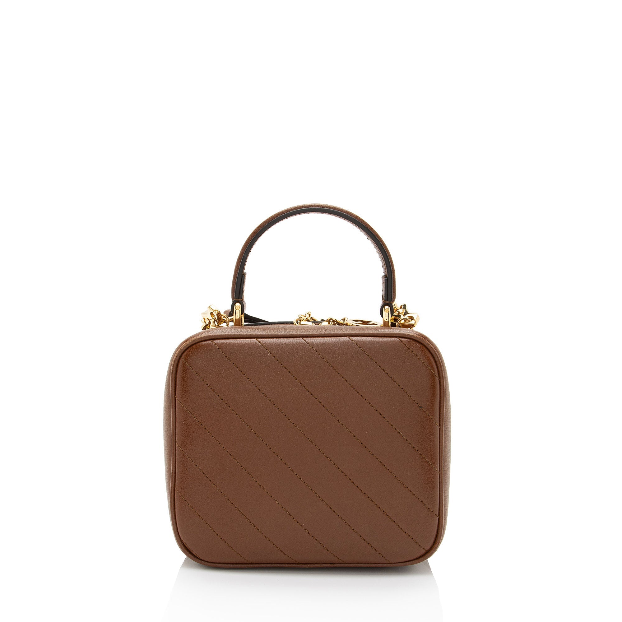 Gucci Diagonal Stitched Calfskin Blondie Top Handle (SHF-Nt6TPc)