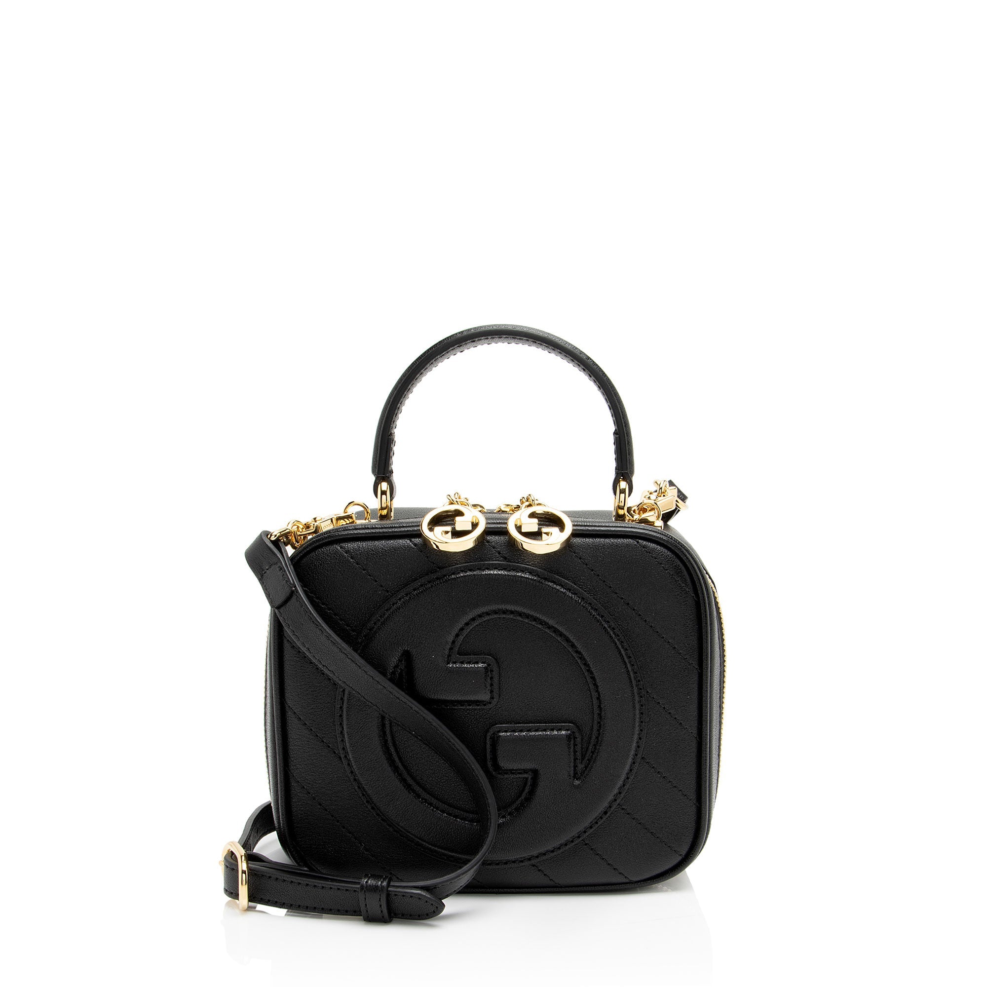 Gucci Diagonal Stitched Calfskin Blondie Top Handle