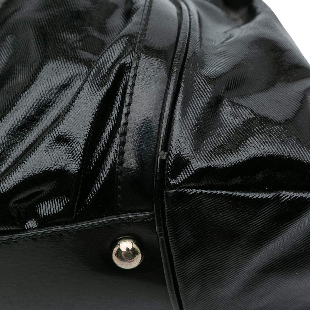Gucci Dialux Pop Coated Canvas Bamboo Top Handle Bag