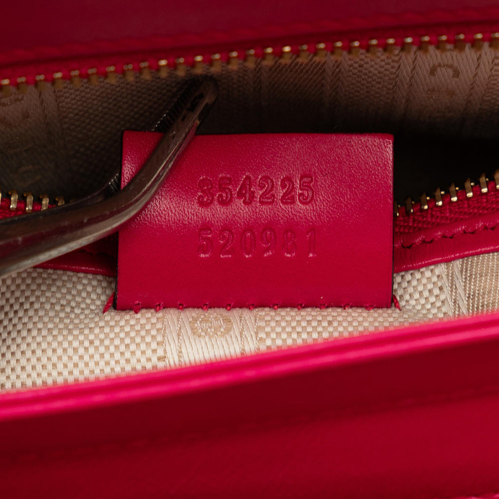 Gucci Diamante Bright Leather Satchel (SHG-pDINjv)