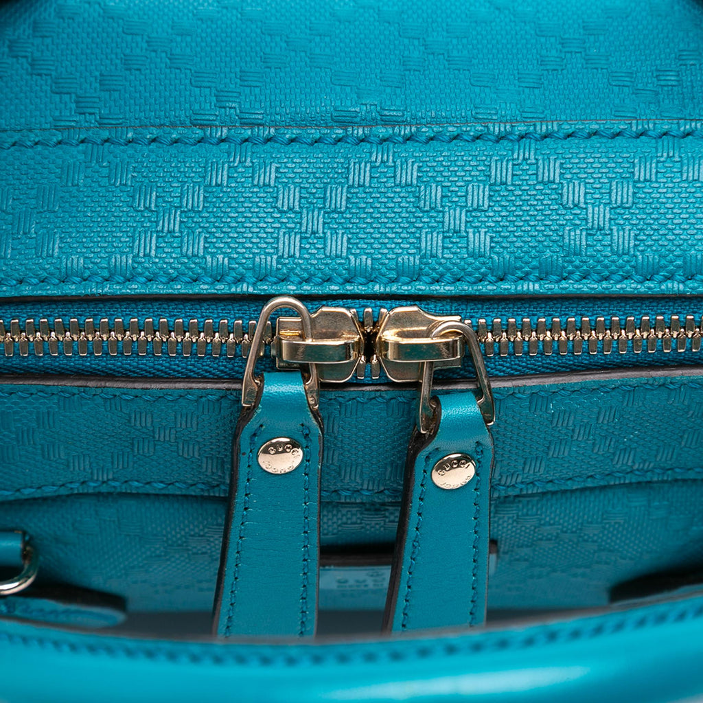 Gucci Diamante Bright Leather Satchel