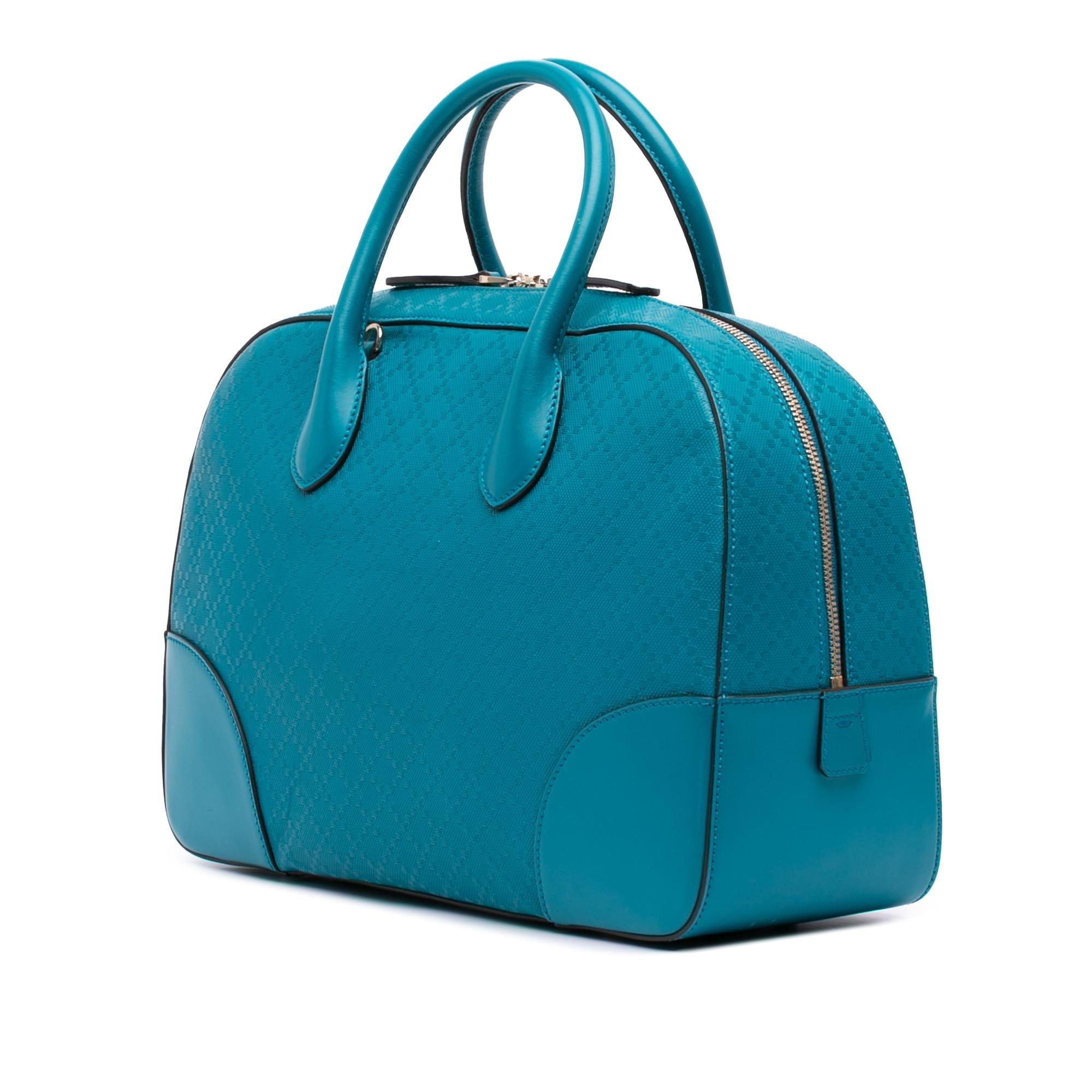 Gucci Diamante Bright Leather Satchel