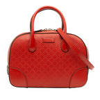 Gucci Diamante Bright Leather Satchel