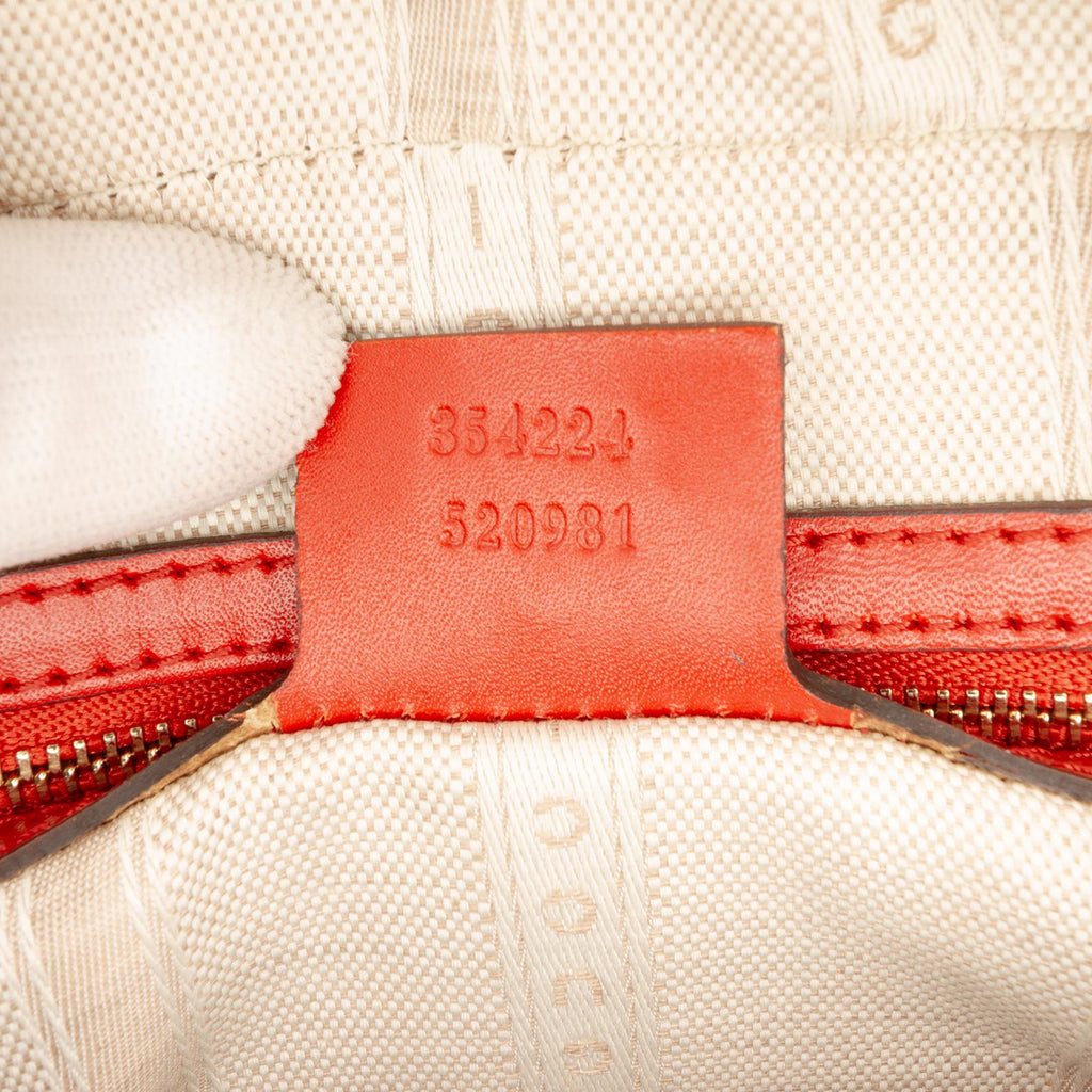 Gucci Diamante Bright Leather Satchel