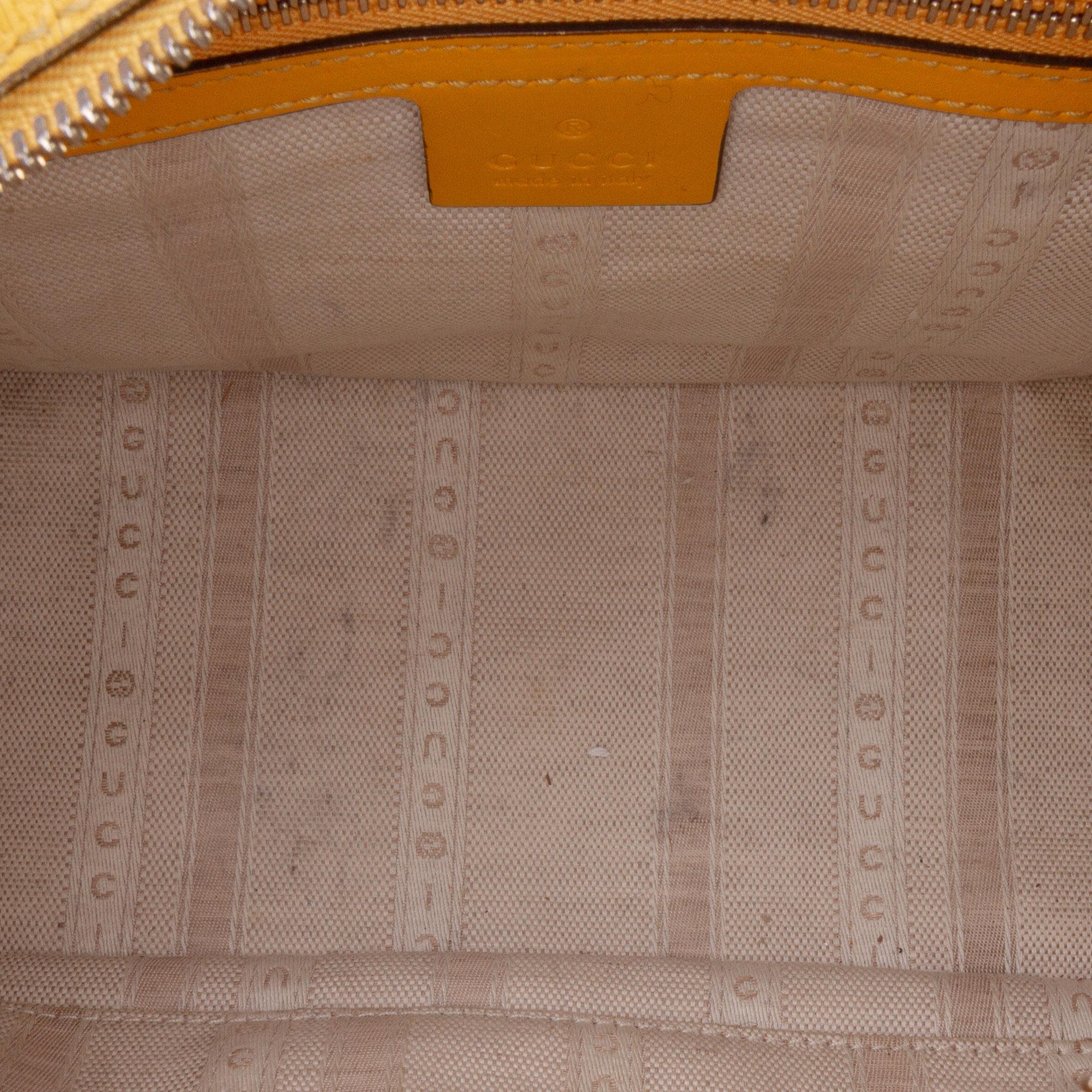 Gucci Diamante Bright Leather Satchel