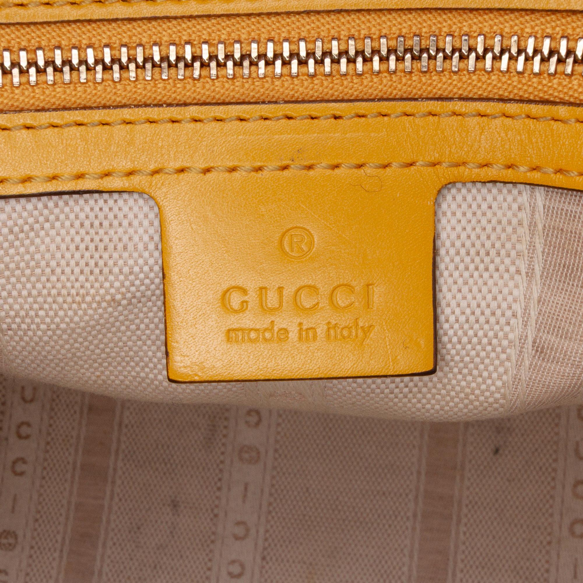 Gucci Diamante Bright Leather Satchel