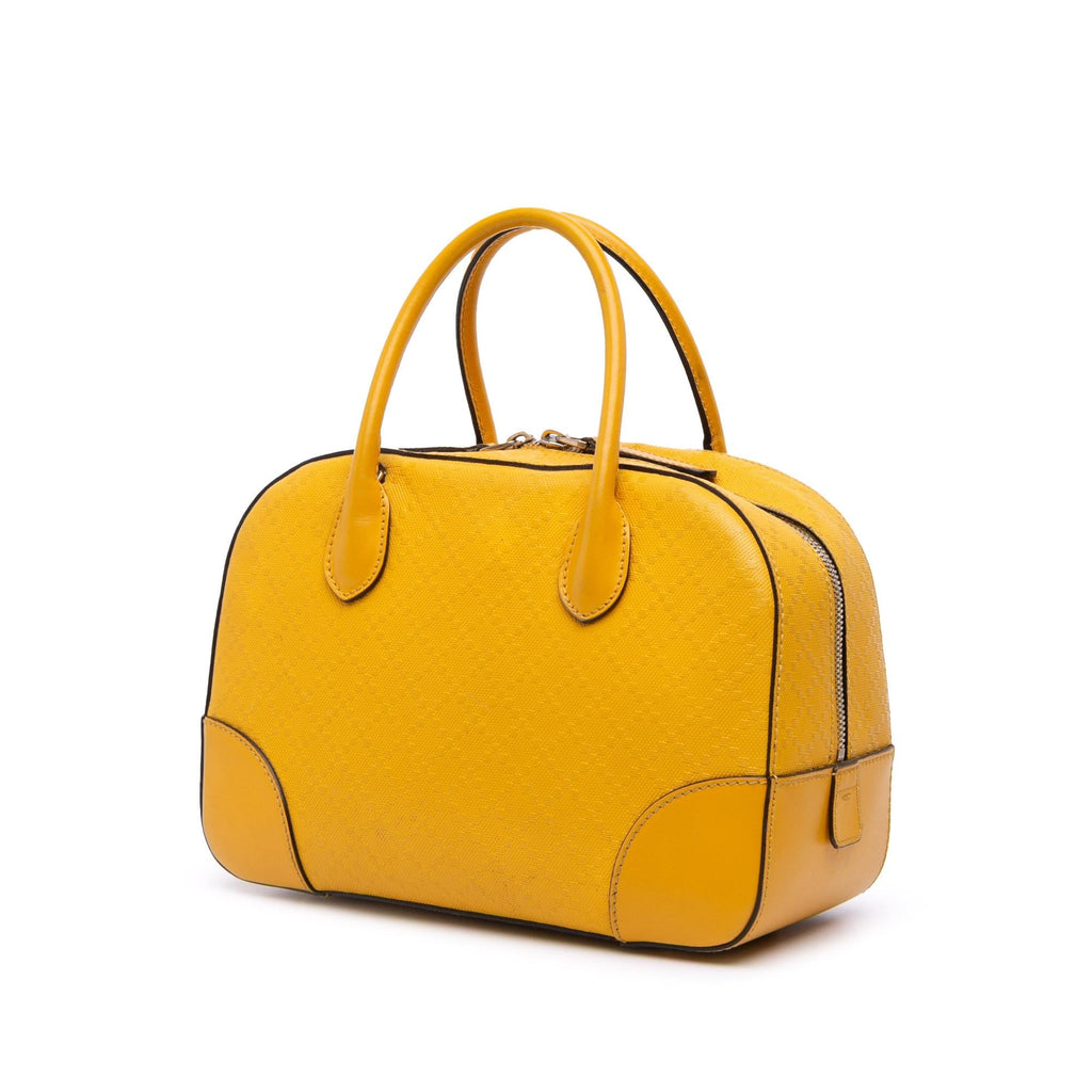Gucci Diamante Bright Leather Satchel