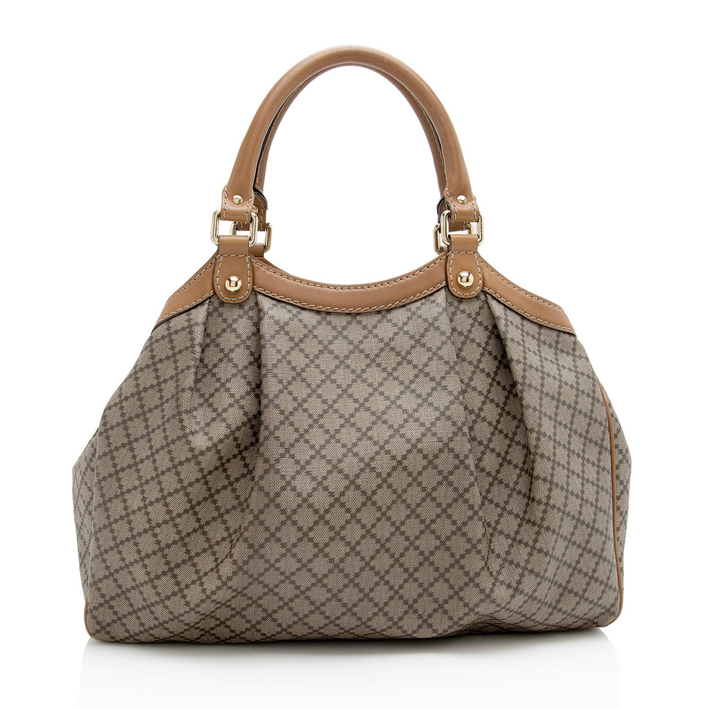 Gucci Diamante Canvas Sukey Medium Tote - FINAL SALE (SHF-22989)
