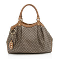 Gucci Diamante Canvas Sukey Medium Tote - FINAL SALE (SHF-22989)