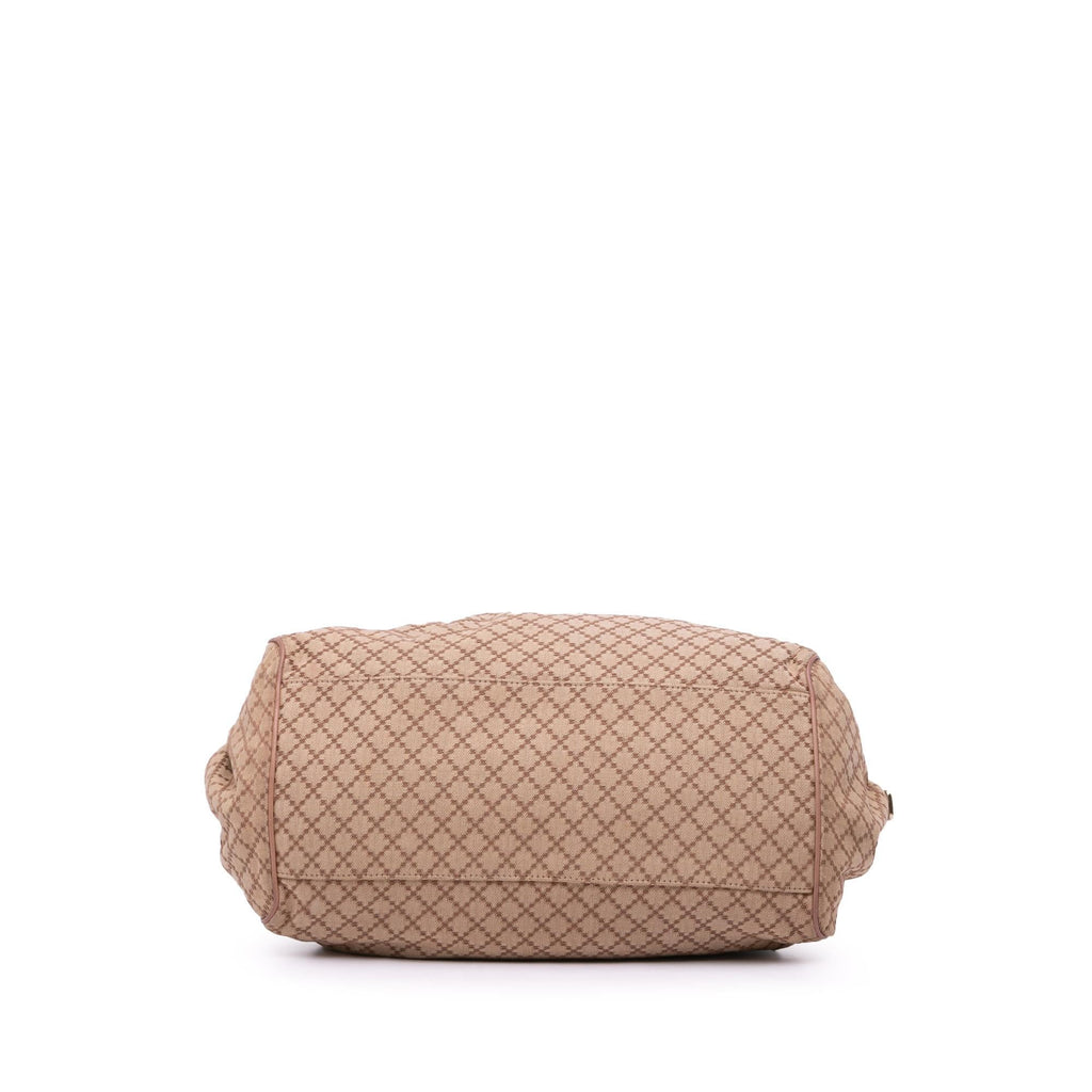 Gucci Diamante Canvas Sukey Satchel