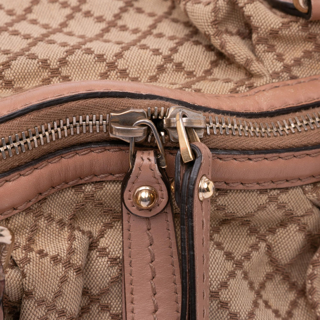 Gucci Diamante Canvas Sukey Satchel