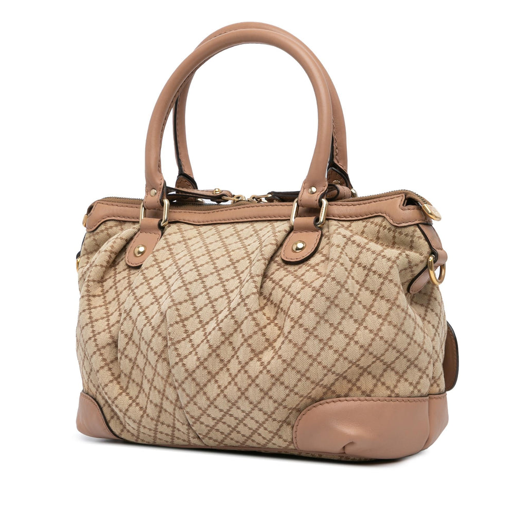 Gucci Diamante Canvas Sukey Satchel