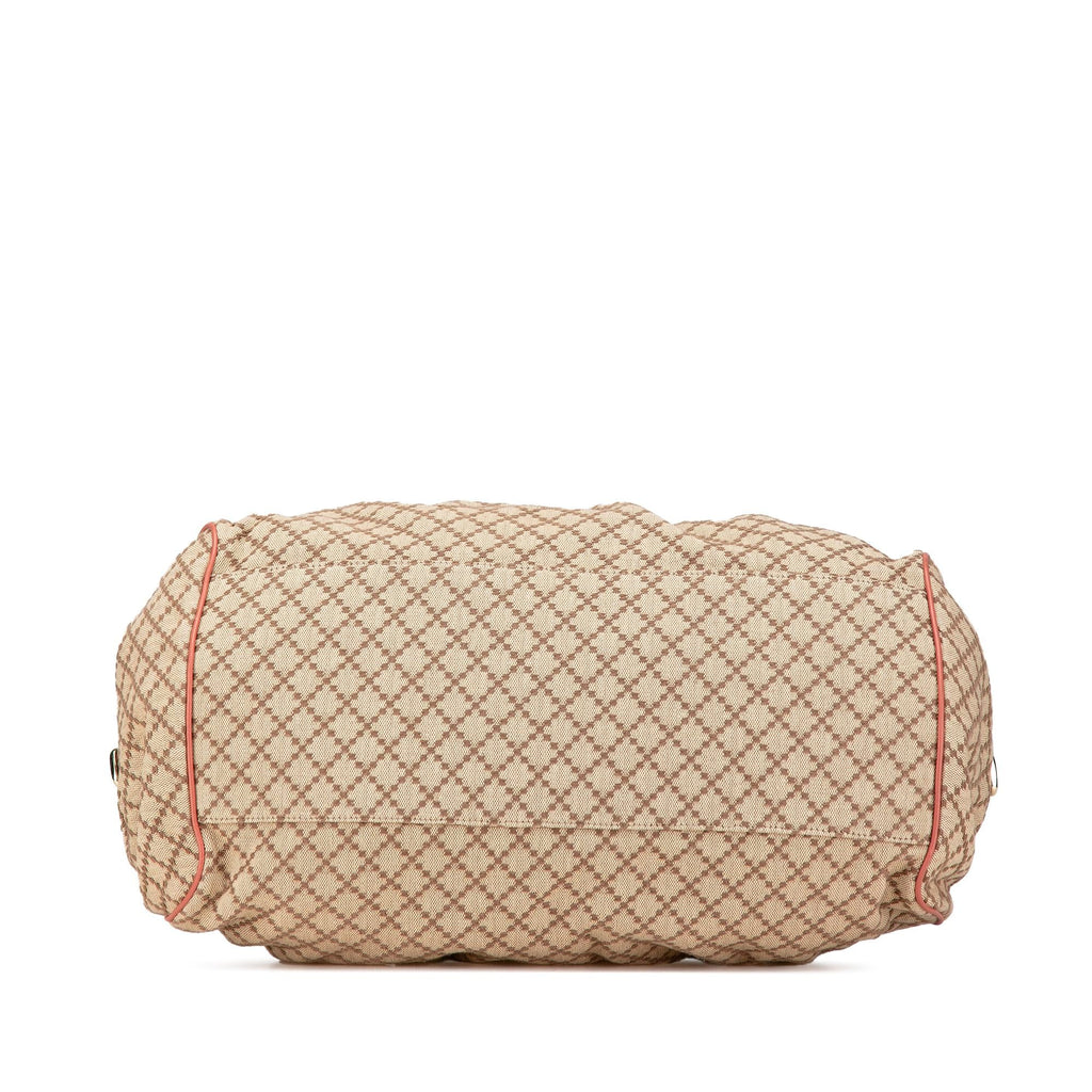 Gucci Diamante Canvas Sukey Satchel