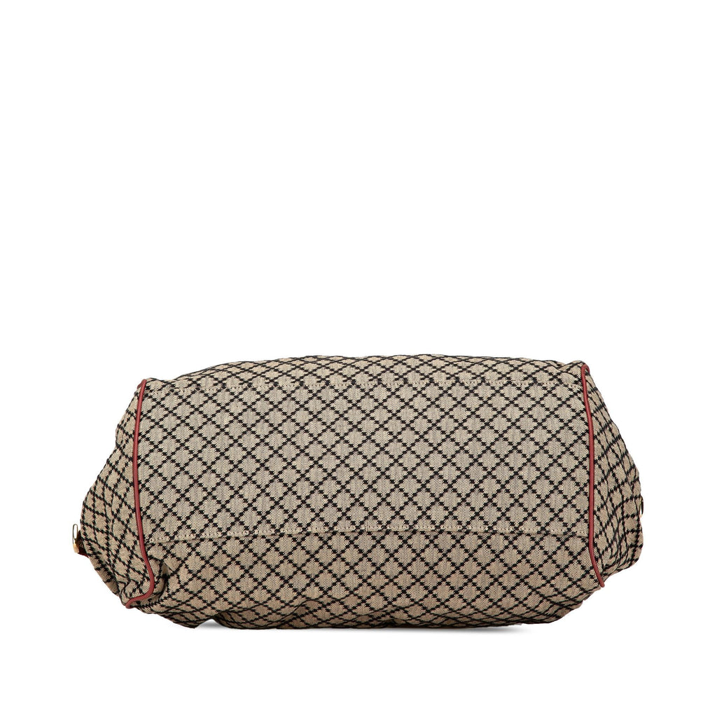 Gucci Diamante Canvas Sukey Satchel