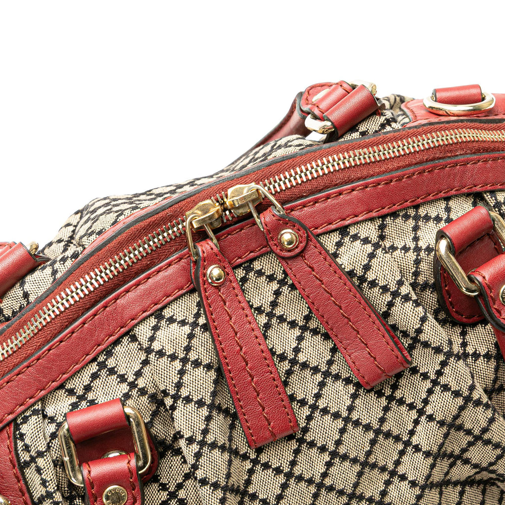 Gucci Diamante Canvas Sukey Satchel