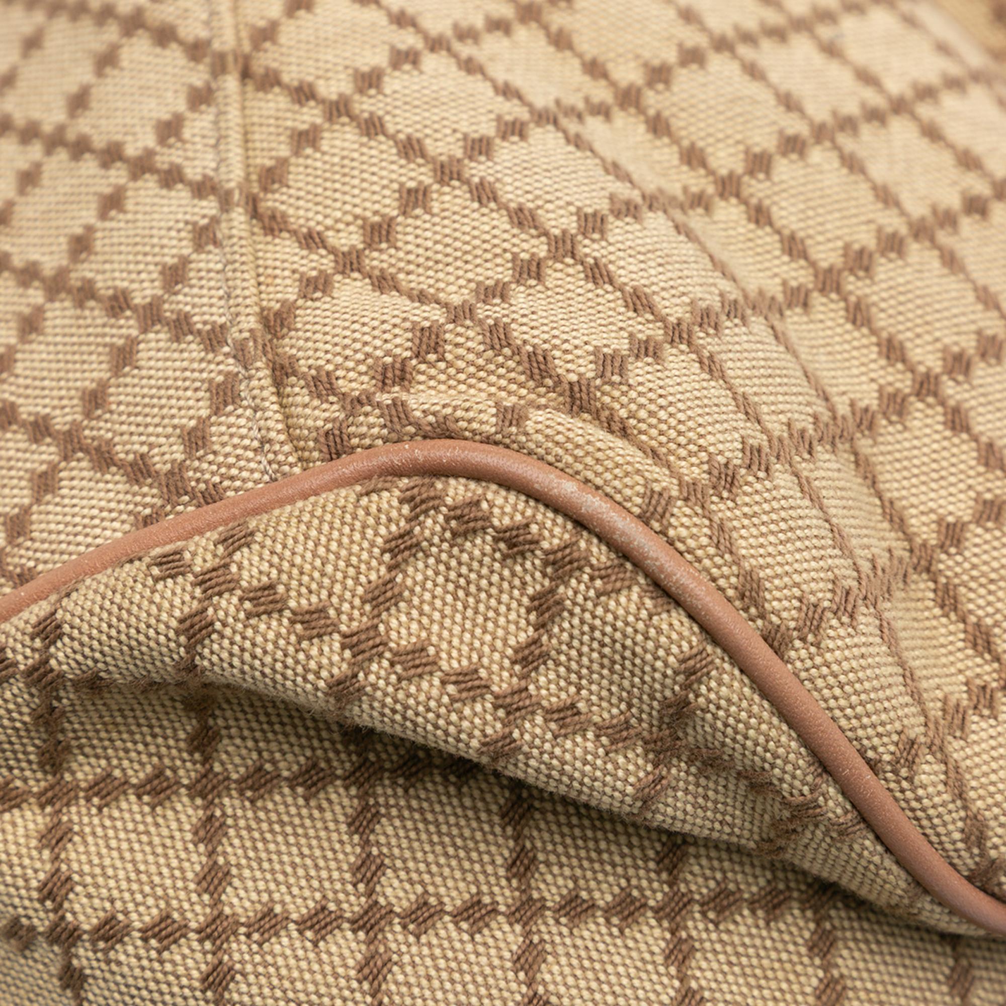 Gucci Diamante Canvas Sukey Satchel