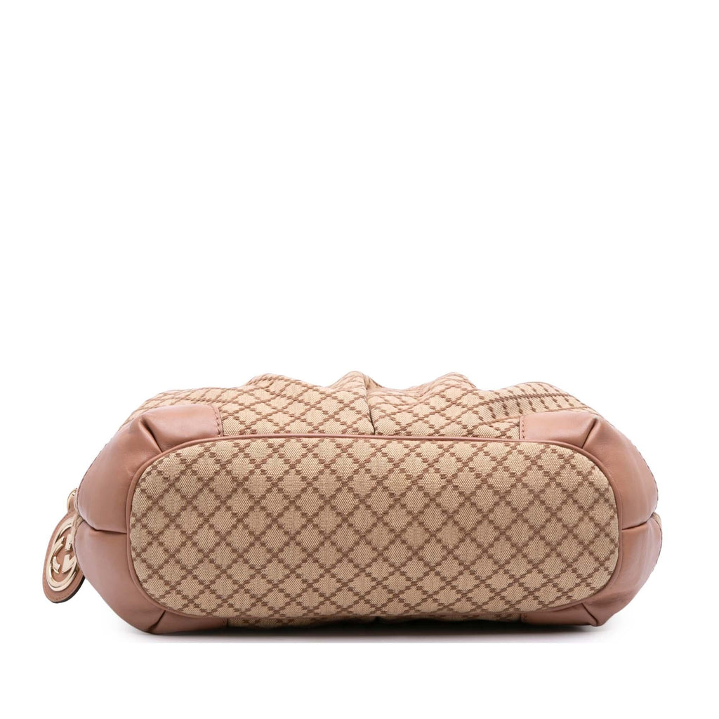 Gucci Diamante Canvas Sukey Satchel