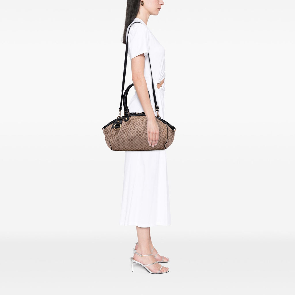 Gucci Diamante Canvas Sukey Satchel