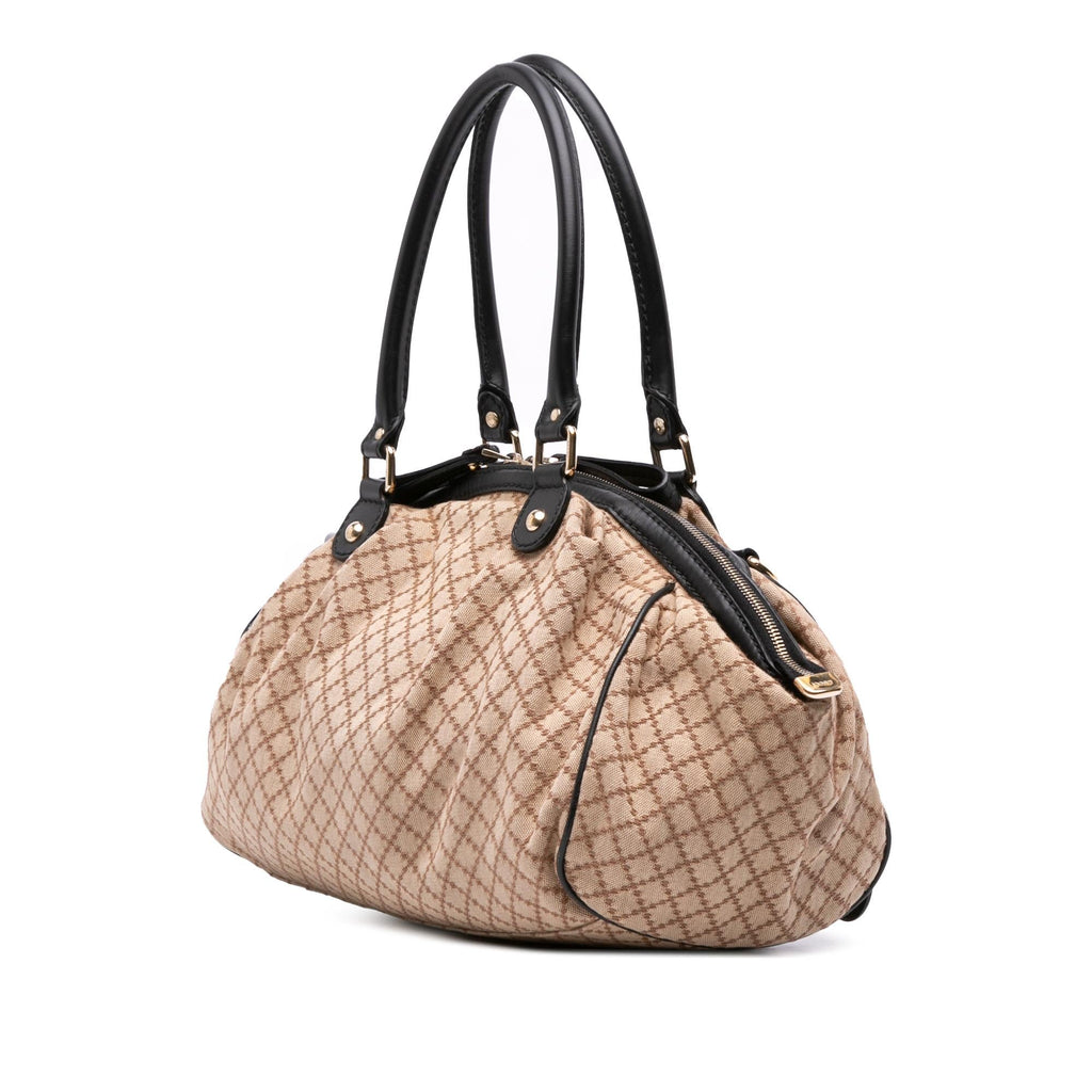 Gucci Diamante Canvas Sukey Satchel