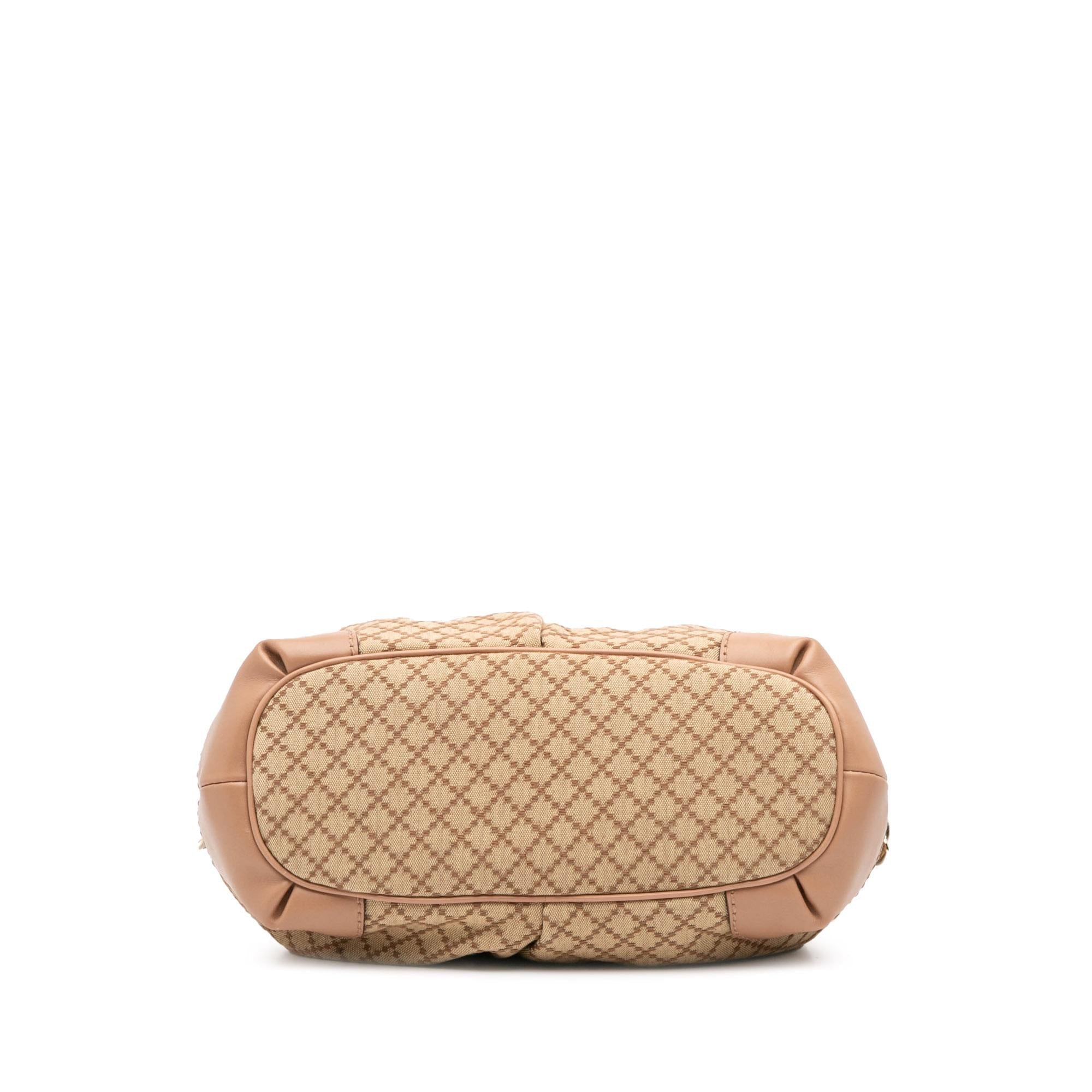 Gucci Diamante Canvas Sukey Satchel