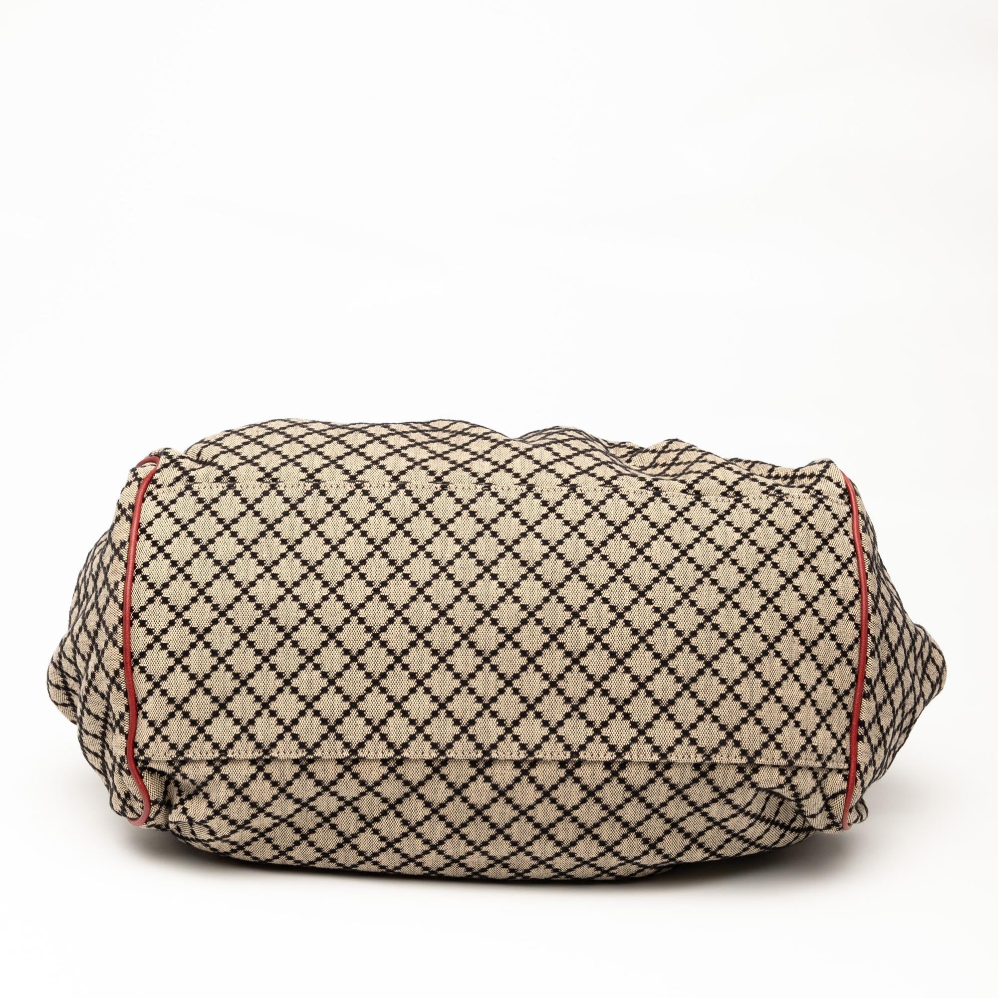 Gucci Diamante Canvas Sukey Satchel