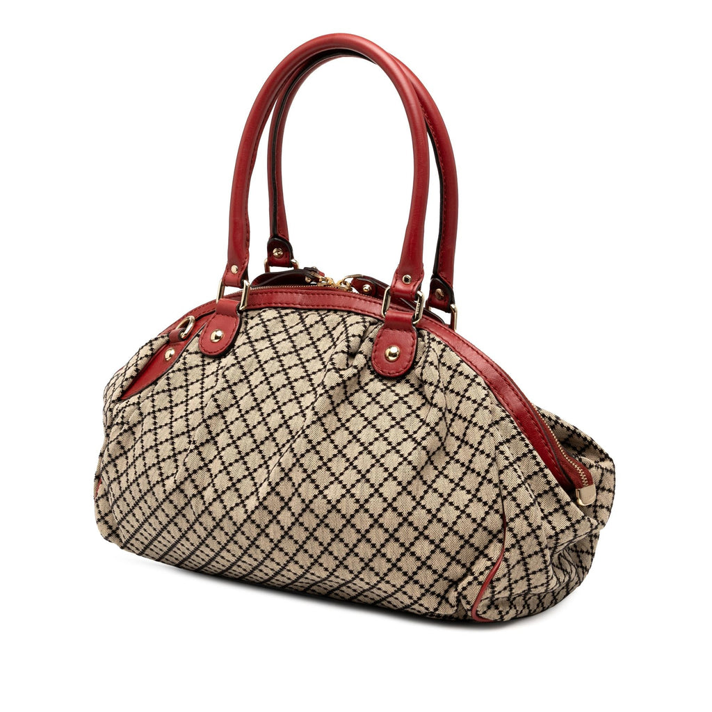 Gucci Diamante Canvas Sukey Satchel