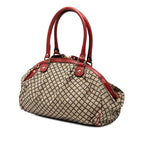 Gucci Diamante Canvas Sukey Satchel