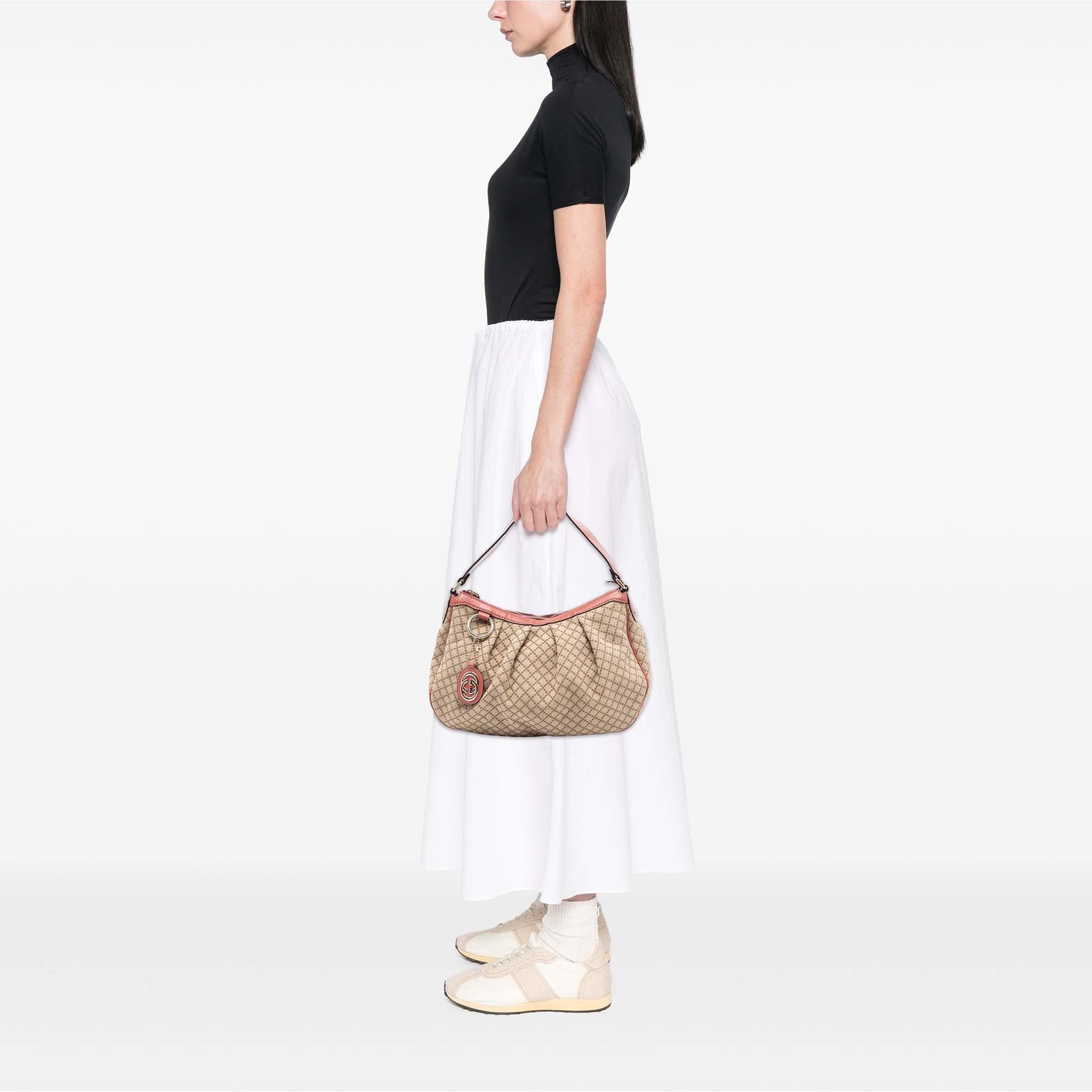 Gucci Diamante Canvas Sukey Shoulder Bag