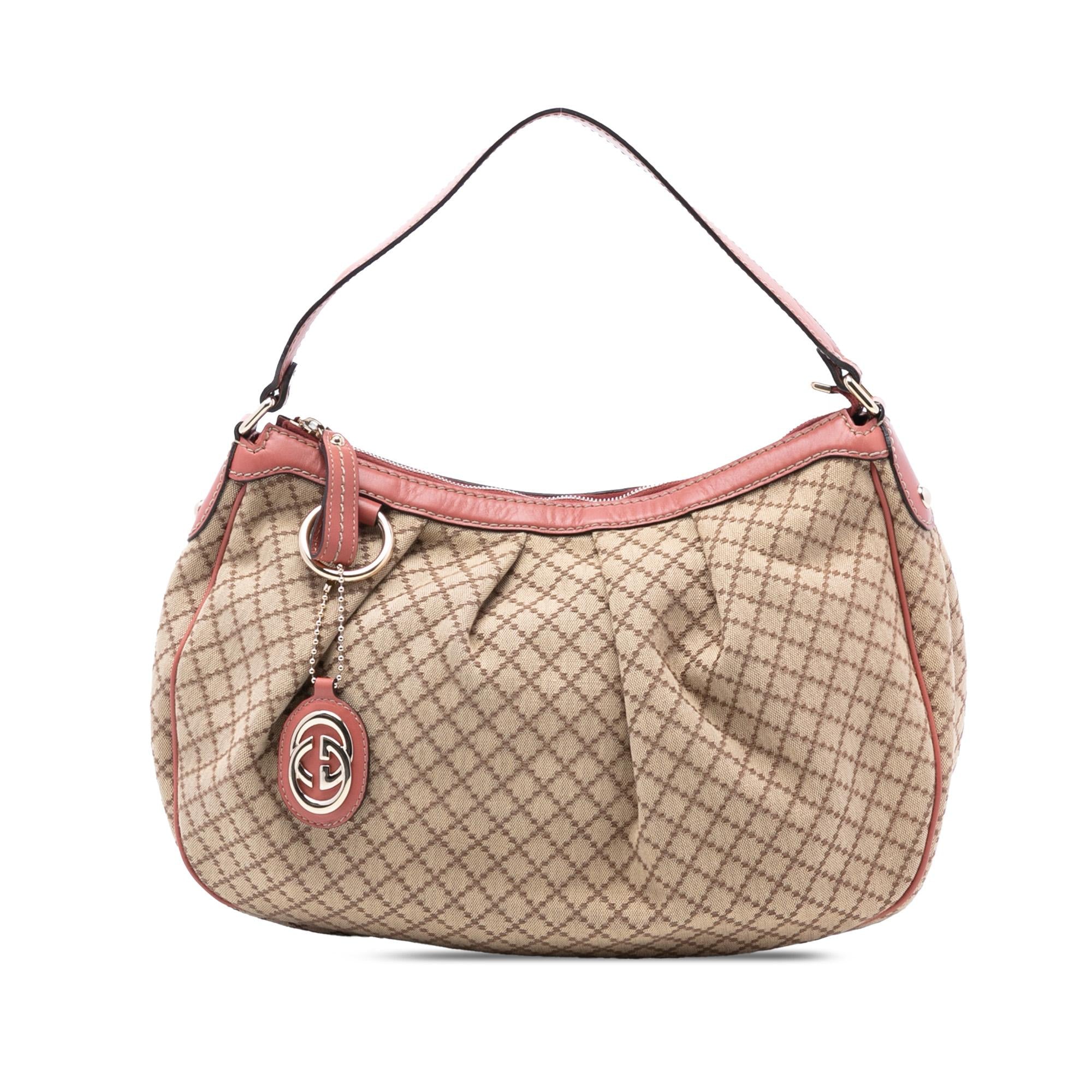 Gucci Diamante Canvas Sukey Shoulder Bag