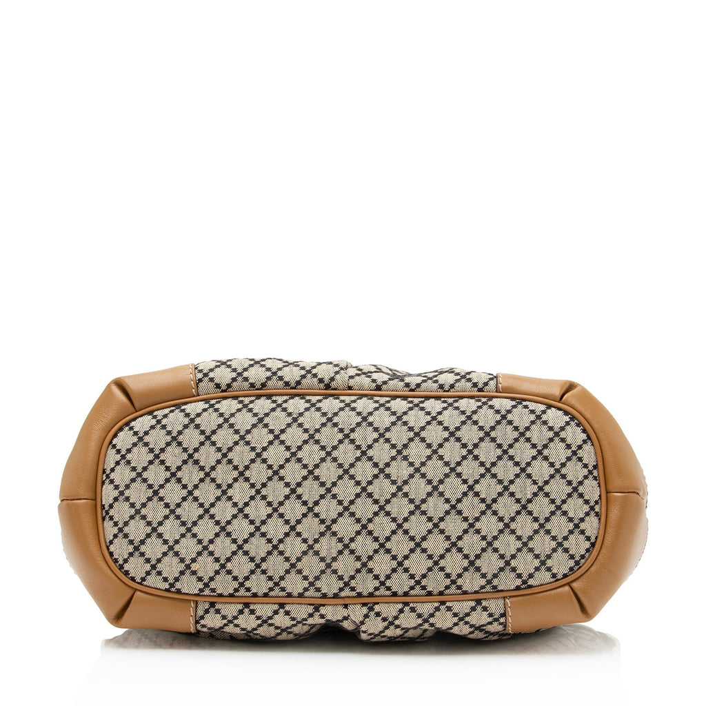 Gucci Diamante Canvas Sukey Top Handle Medium Satchel (SHF-23618)