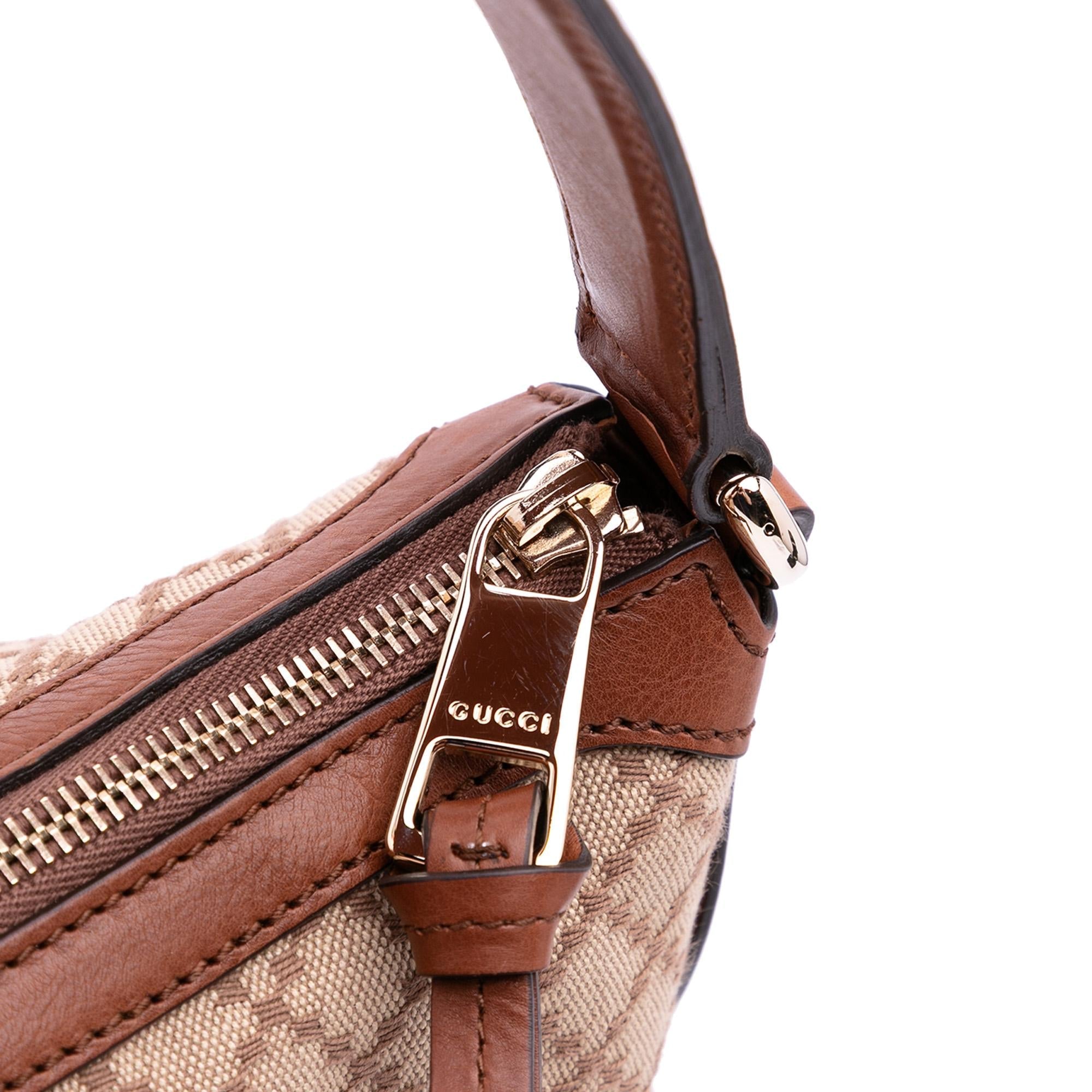 Gucci Diamante Canvas Village Double G Shoulder Bag