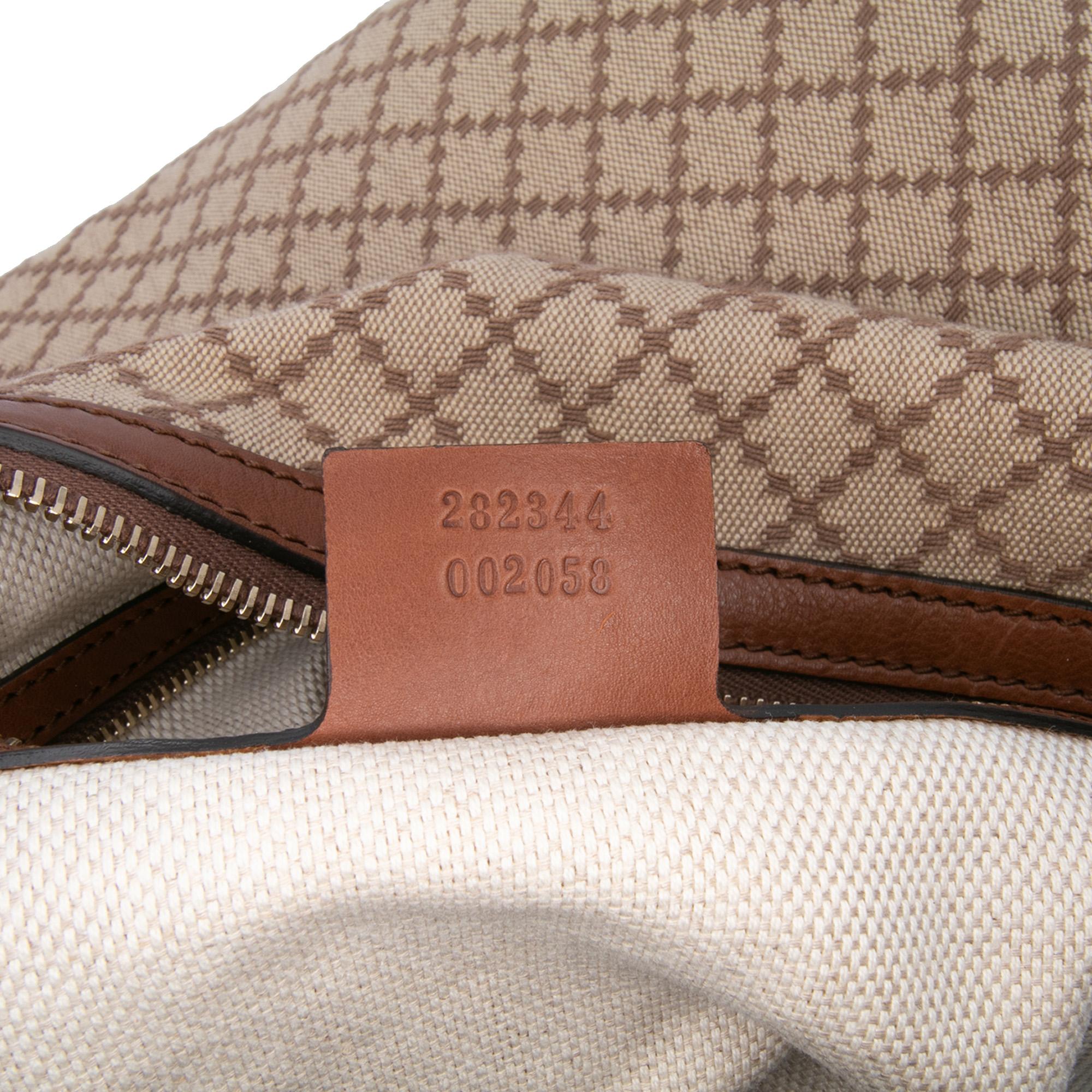 Gucci Diamante Canvas Village Double G Shoulder Bag