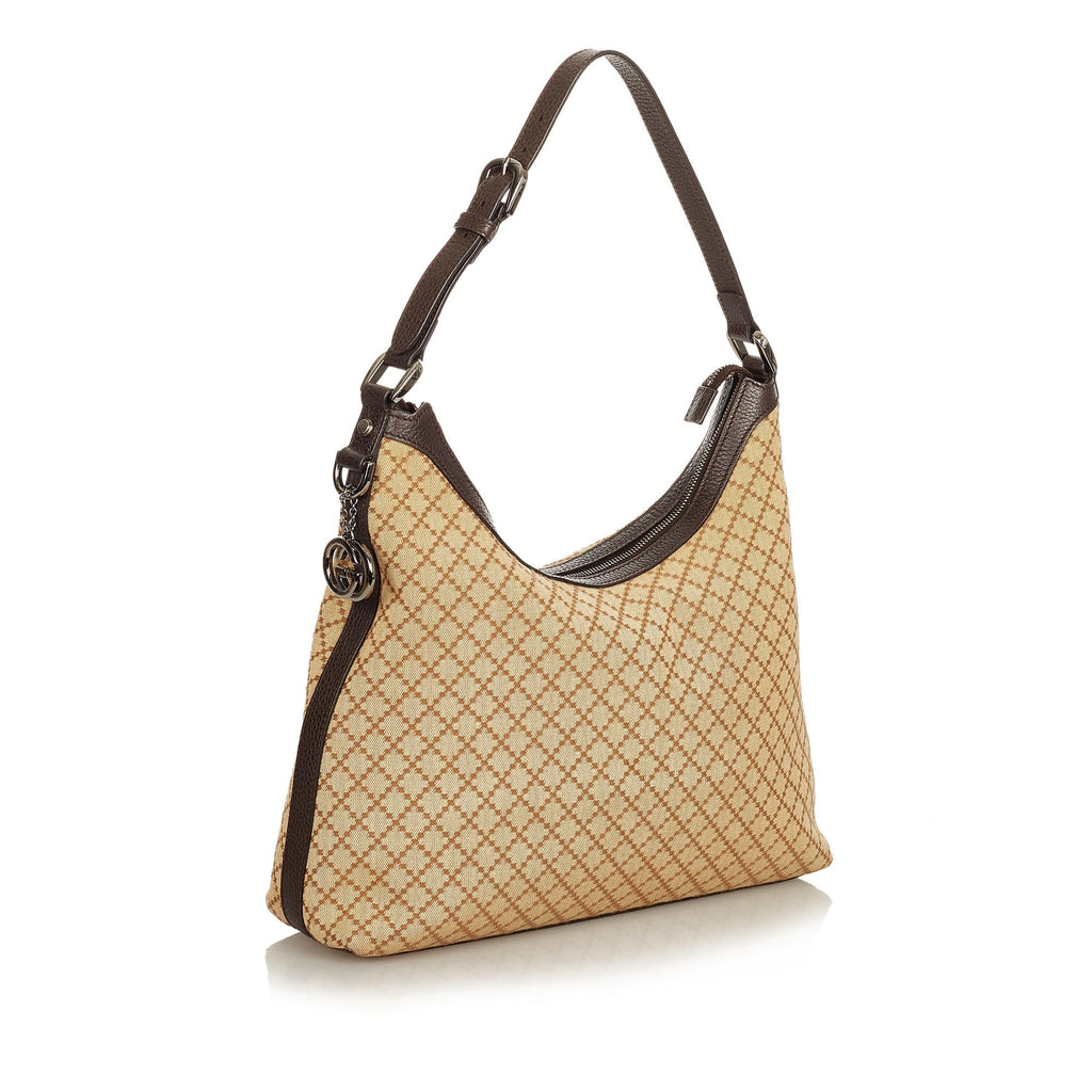 Gucci Diamante Charmy Canvas Shoulder Bag (SHG-25433)