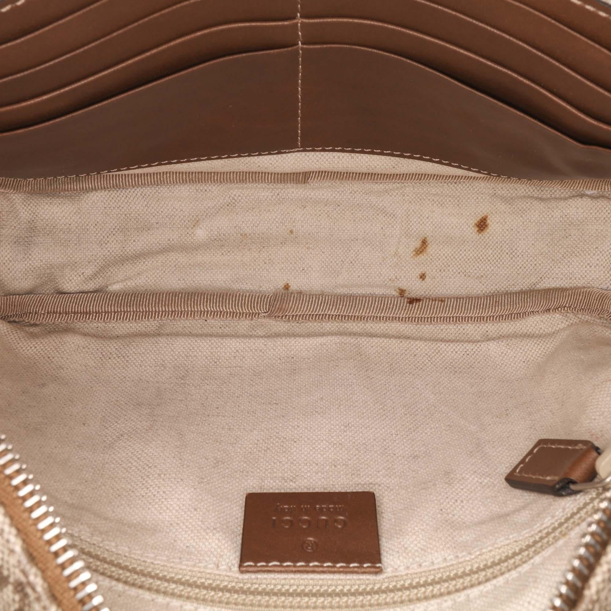 Gucci Diamante Coated Canvas Clutch