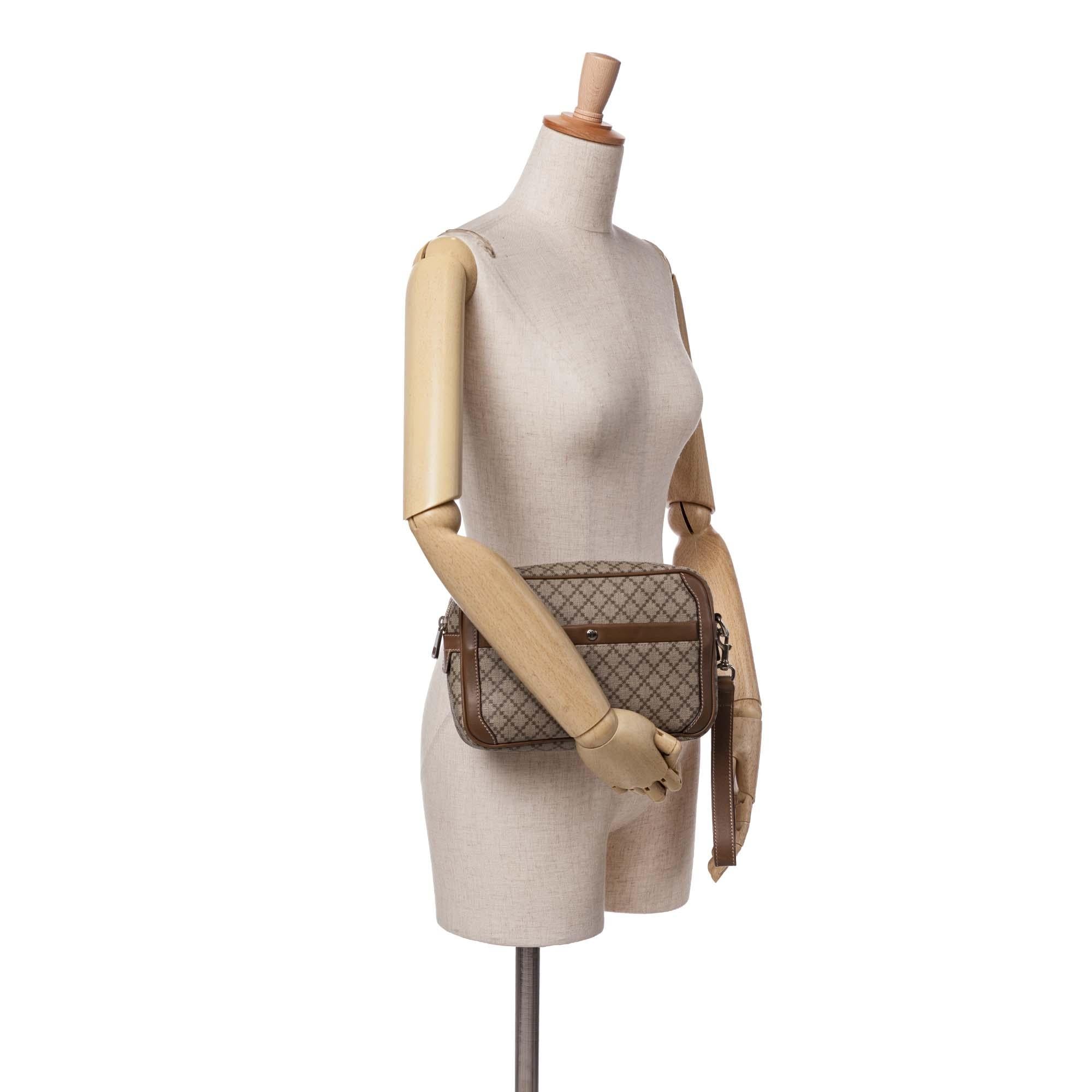 Gucci Diamante Coated Canvas Clutch
