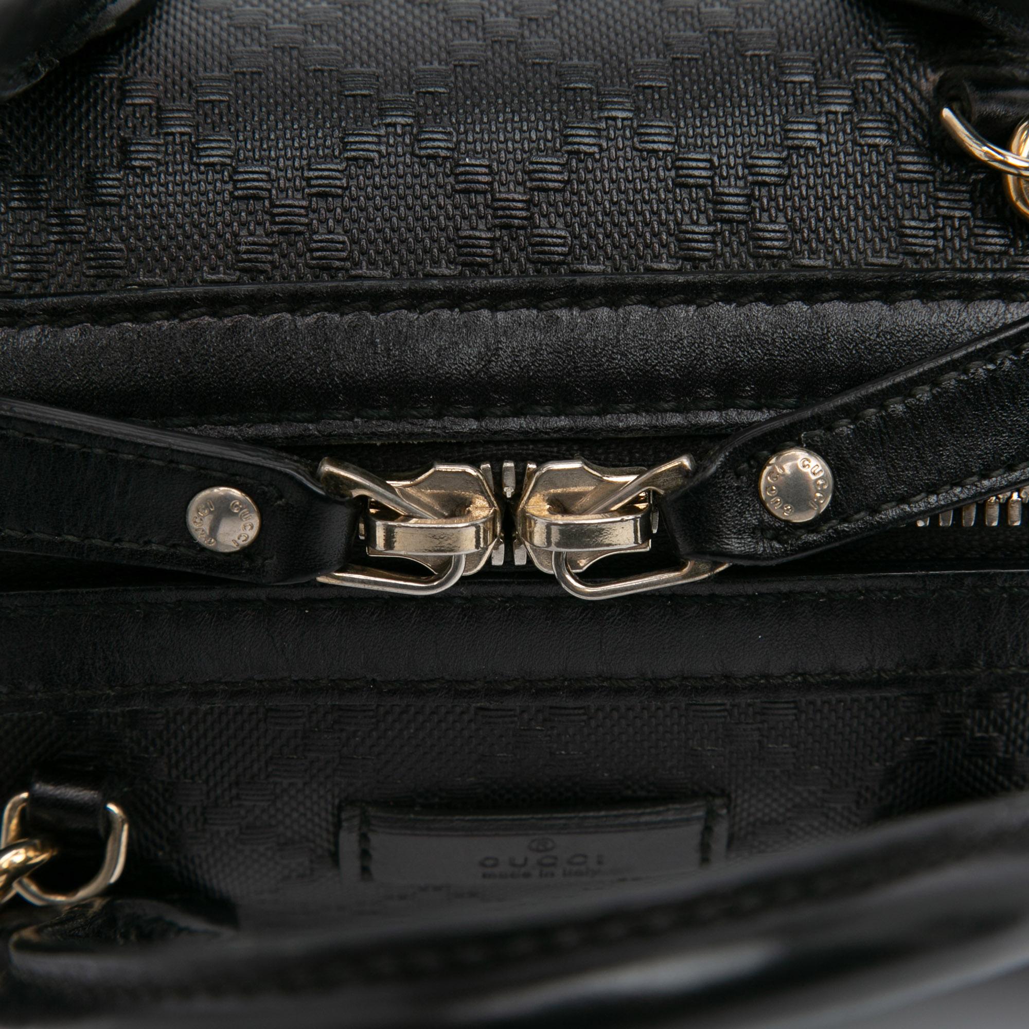 Gucci Diamante Leather Boston Bag