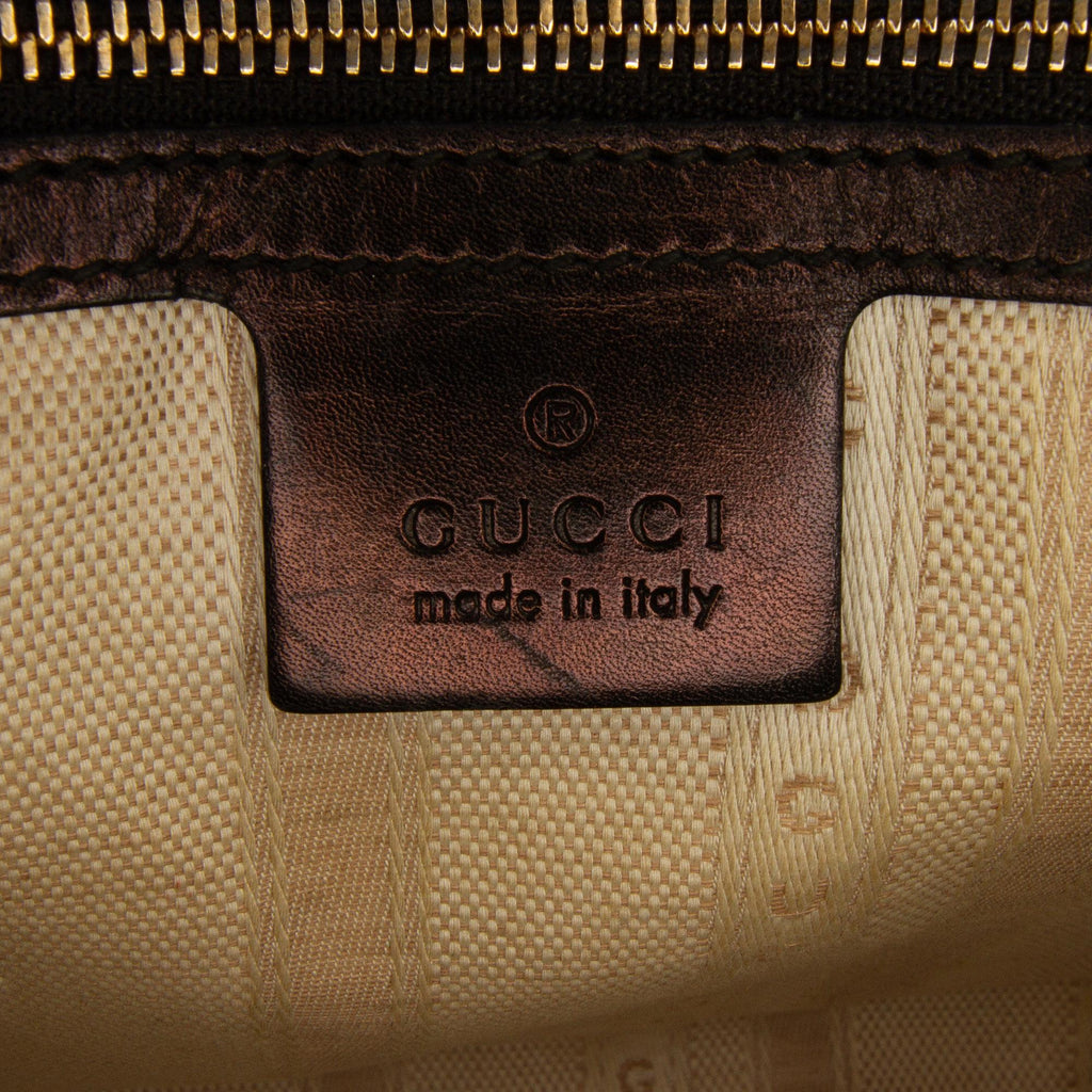 Gucci Diamante Leather Boston Bag