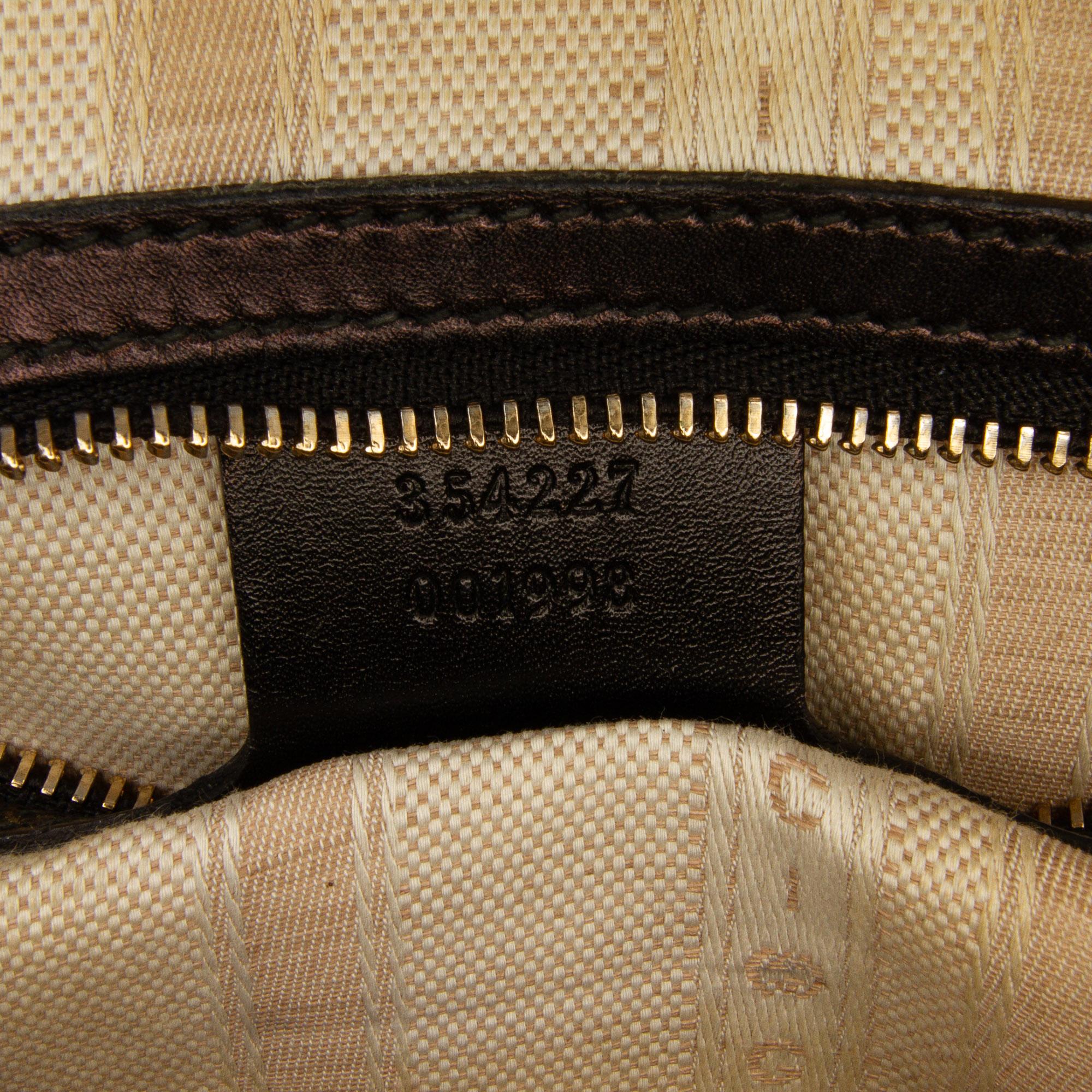 Gucci Diamante Leather Boston Bag