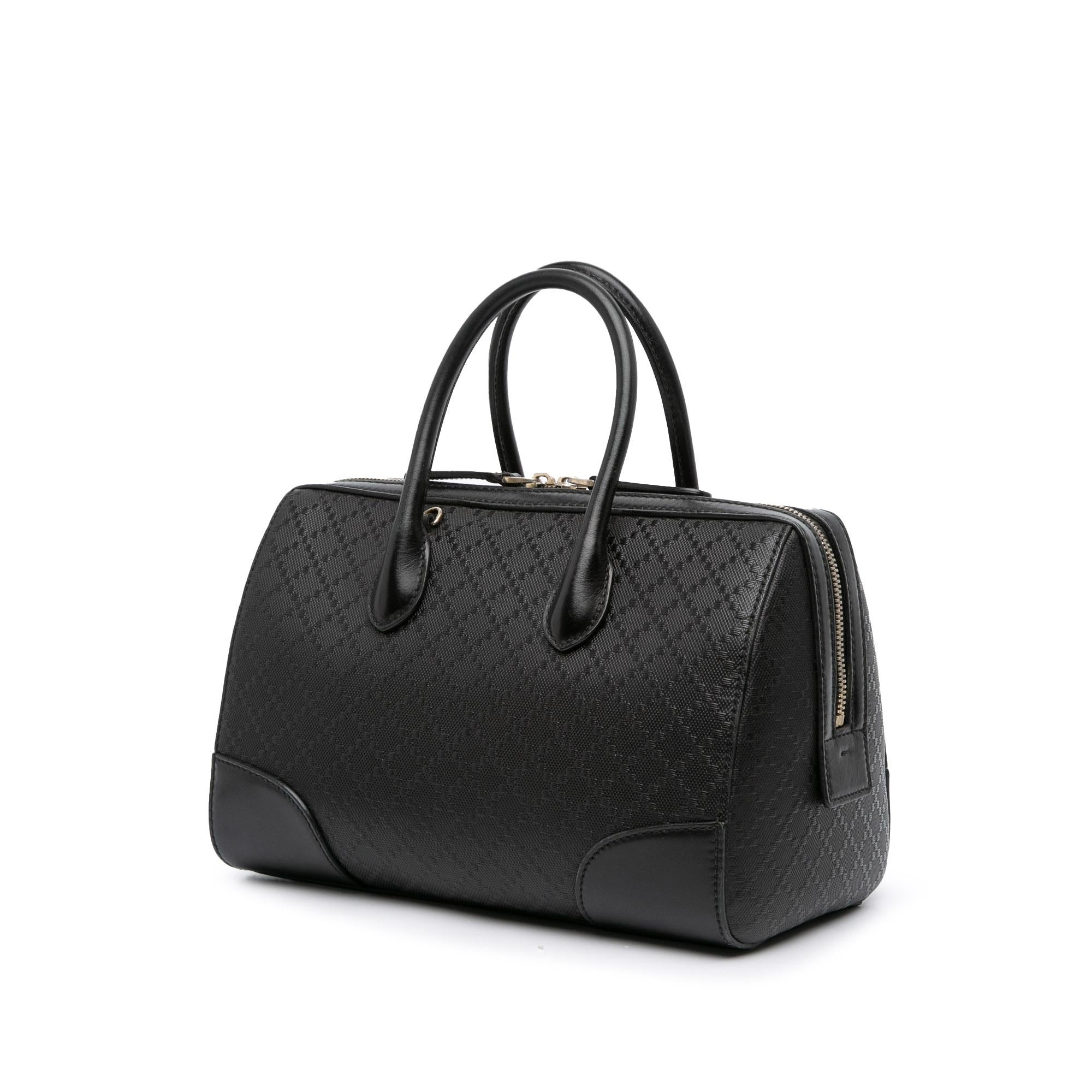 Gucci Diamante Leather Boston Bag