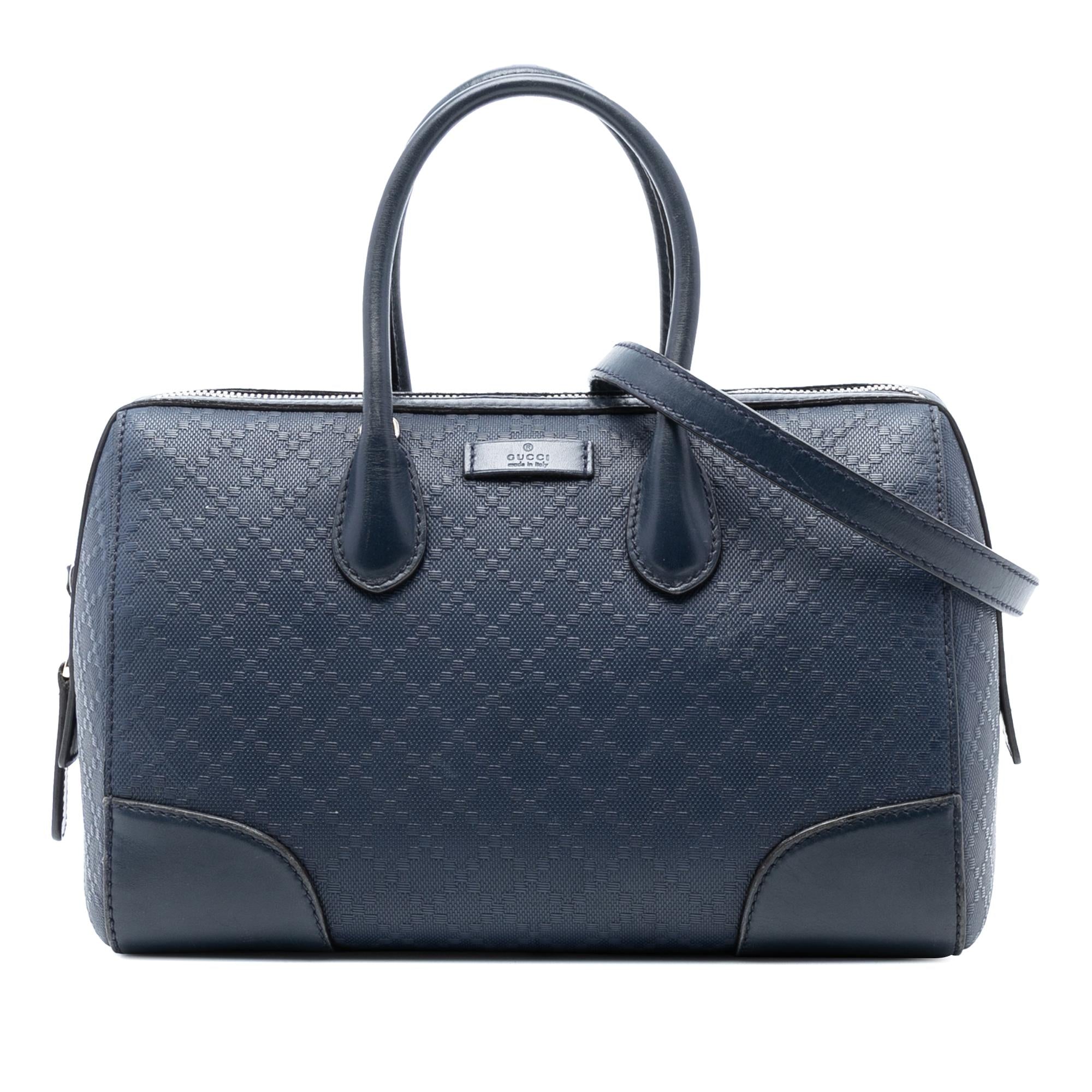 Gucci Diamante Leather Boston Bag
