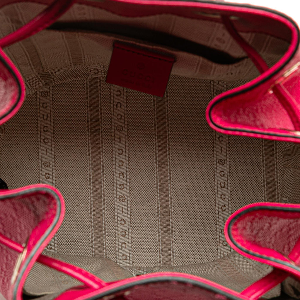 Gucci Diamante Leather Bright Bucket Bag