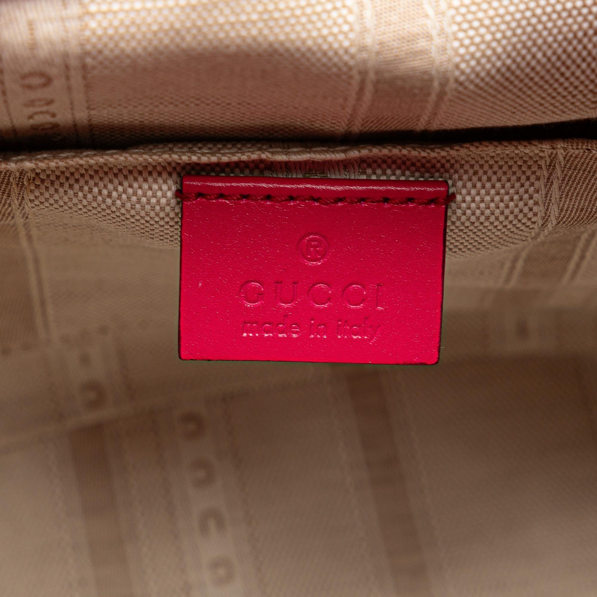 Gucci Diamante Leather Bright Bucket Bag