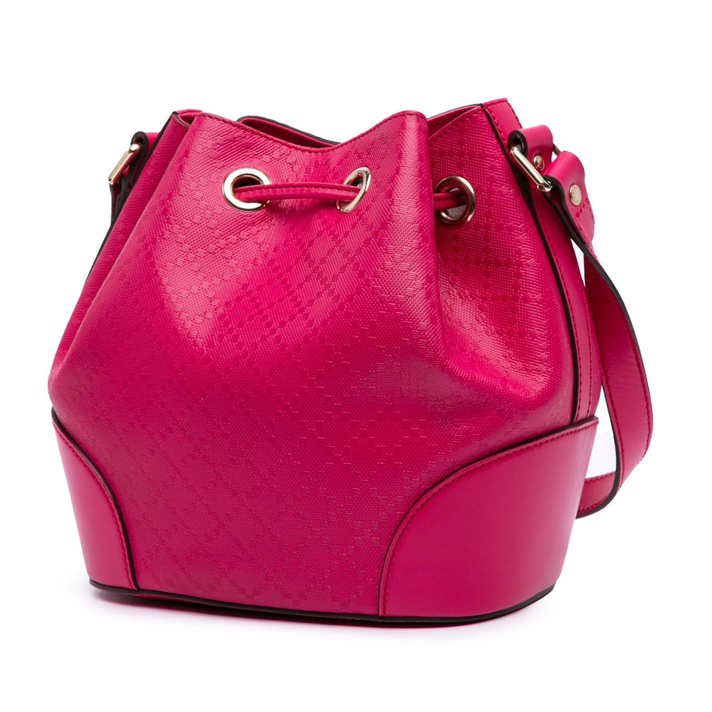 Gucci Diamante Leather Bright Bucket Bag