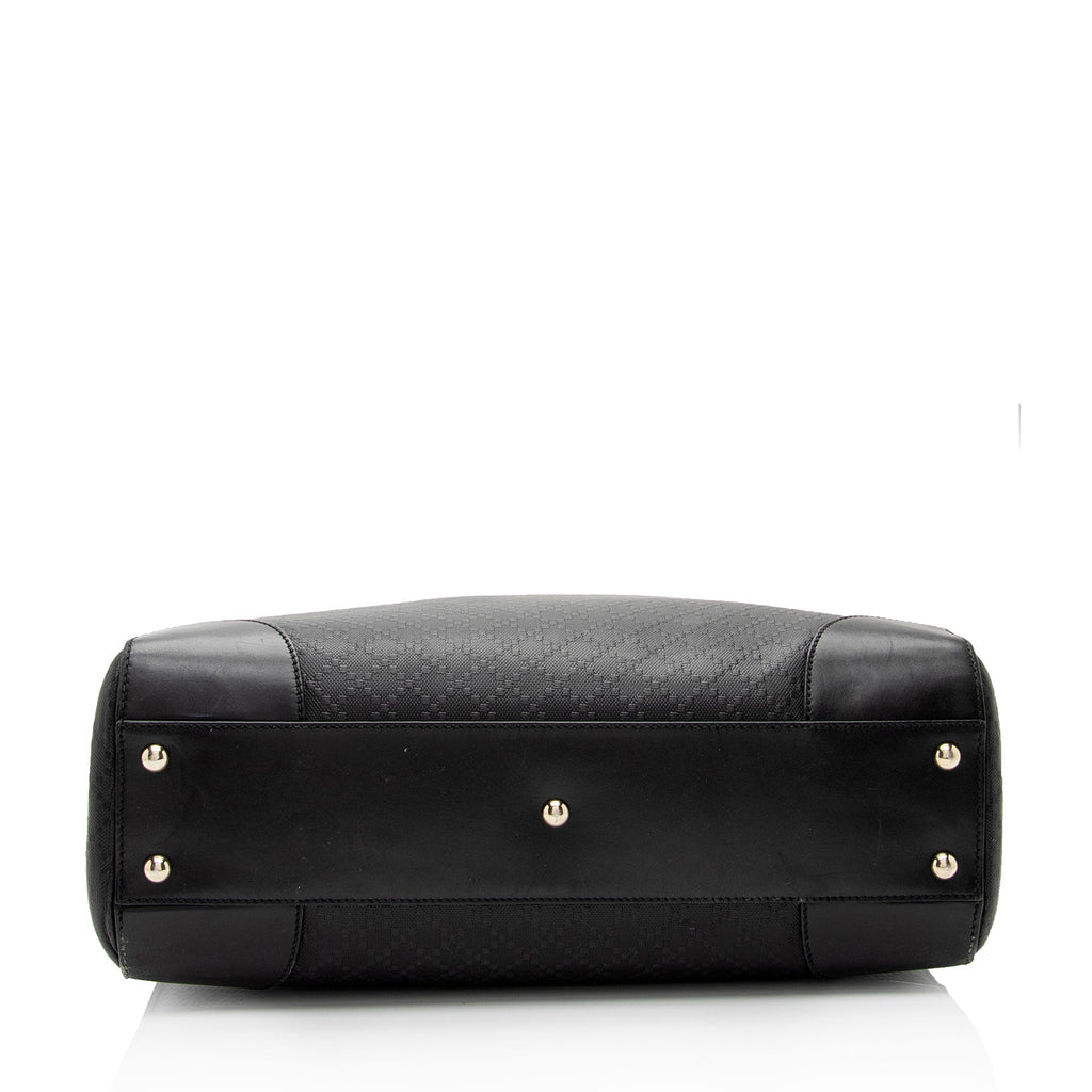 Gucci Diamante Leather Bright Medium Tote (SHF-wVVyJu)