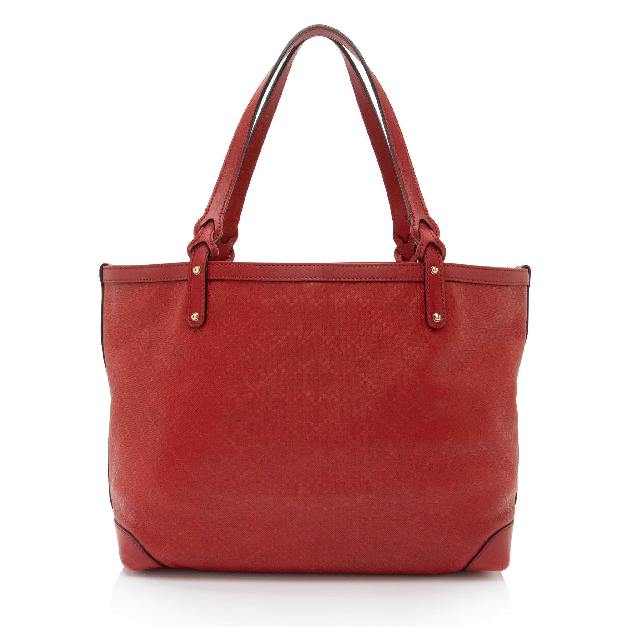 Gucci Diamante Leather Craft Medium Tote (SHF-sl89Pi)
