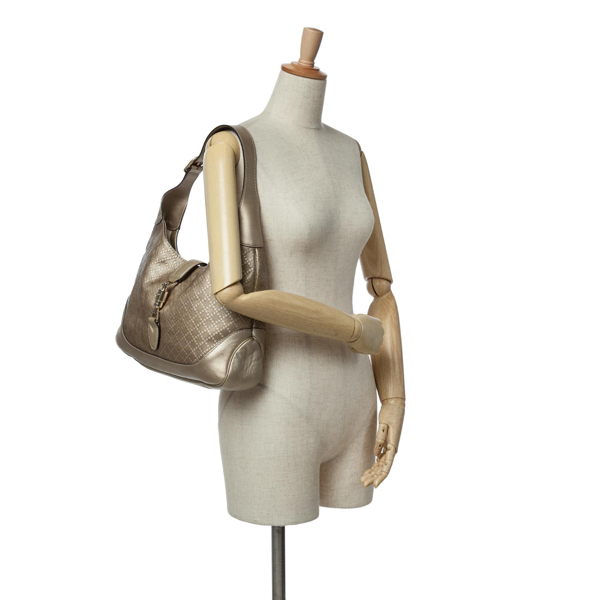 Gucci Diamante Leather Jackie O Bouvier Shoulder Bag
